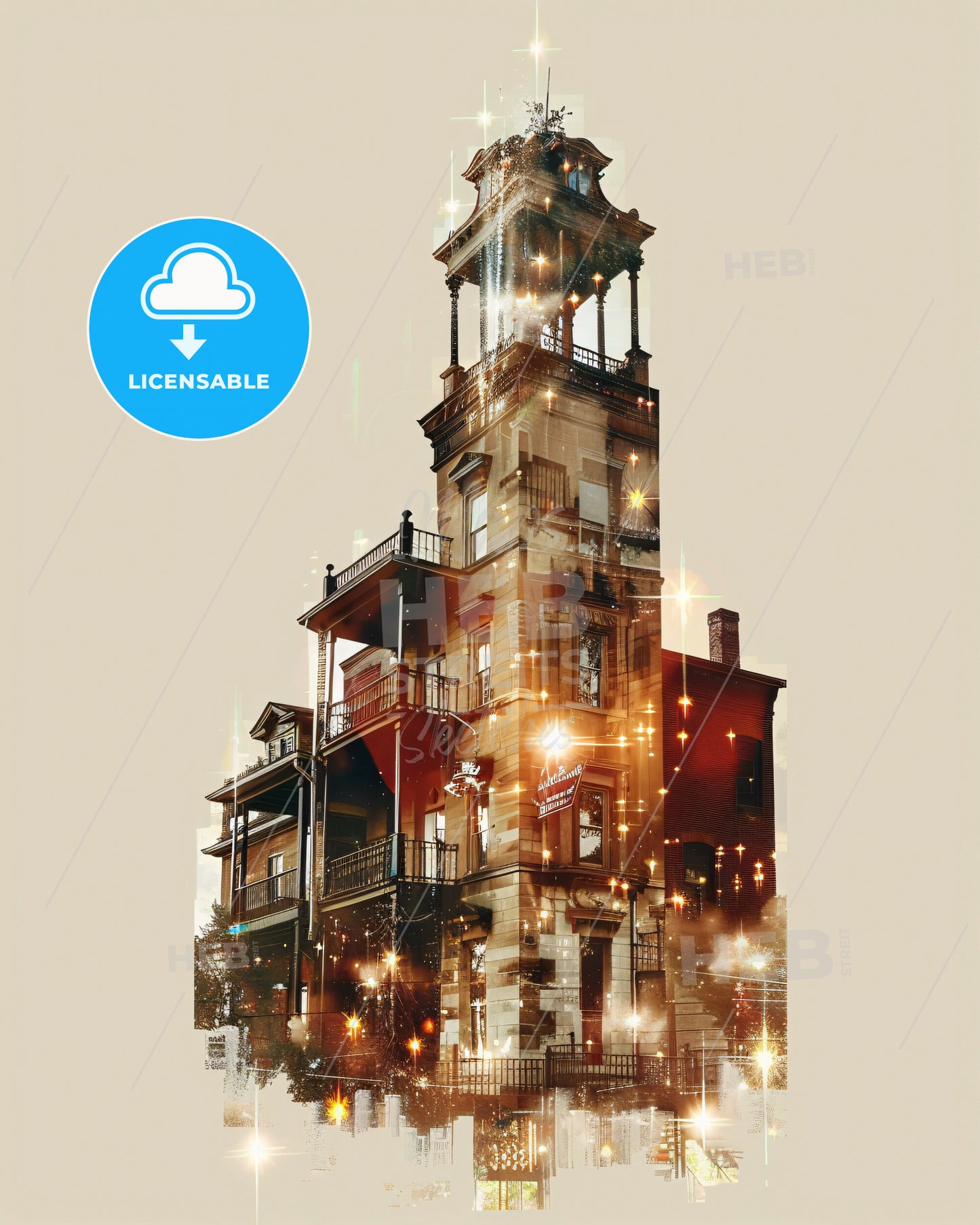 Athens-Clarke County City Skyline Art Print - A building with a bell tower