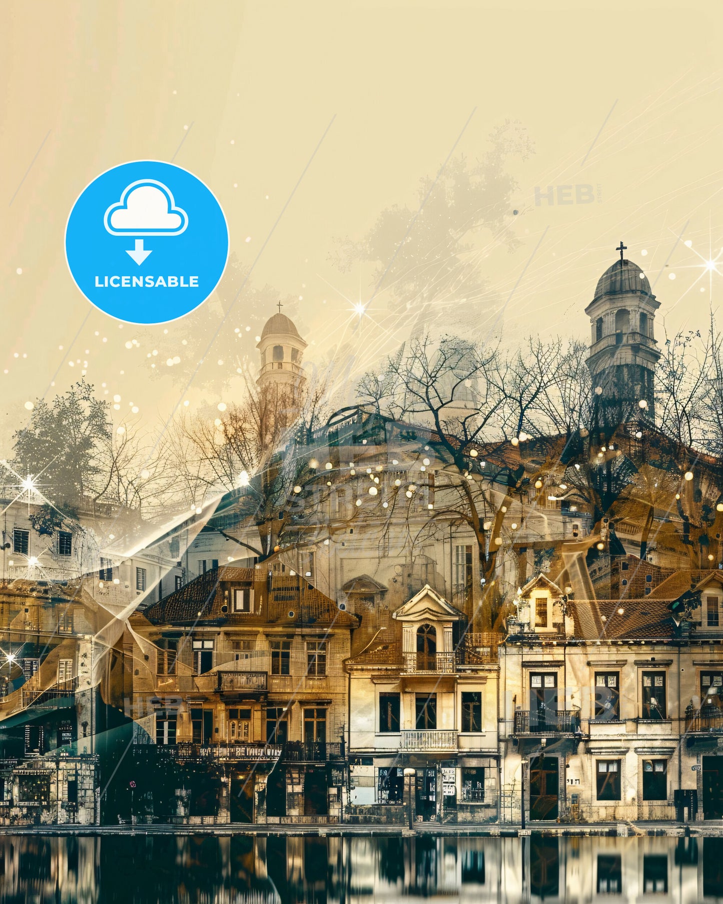 Bar, Montenegro: City Canvas of History, Art, and Spirit - A group of buildings with trees and stars