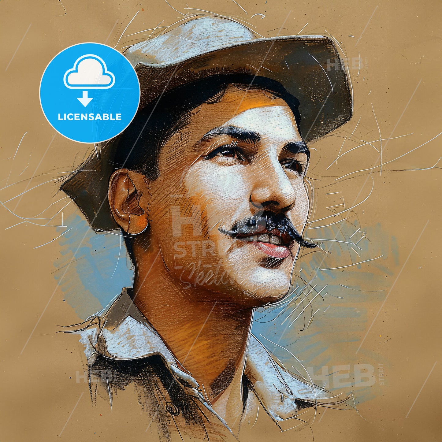 Bhagat Singh, 1907 - 1931, Indian revolutionary - A Man With A Mustache