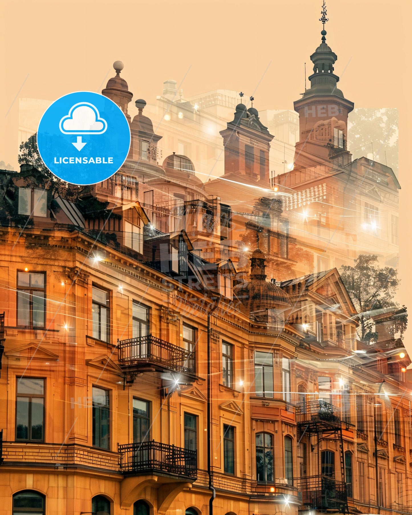 Borlänge City Skyline Architecture Poster - Gutenberg Museum with many windows