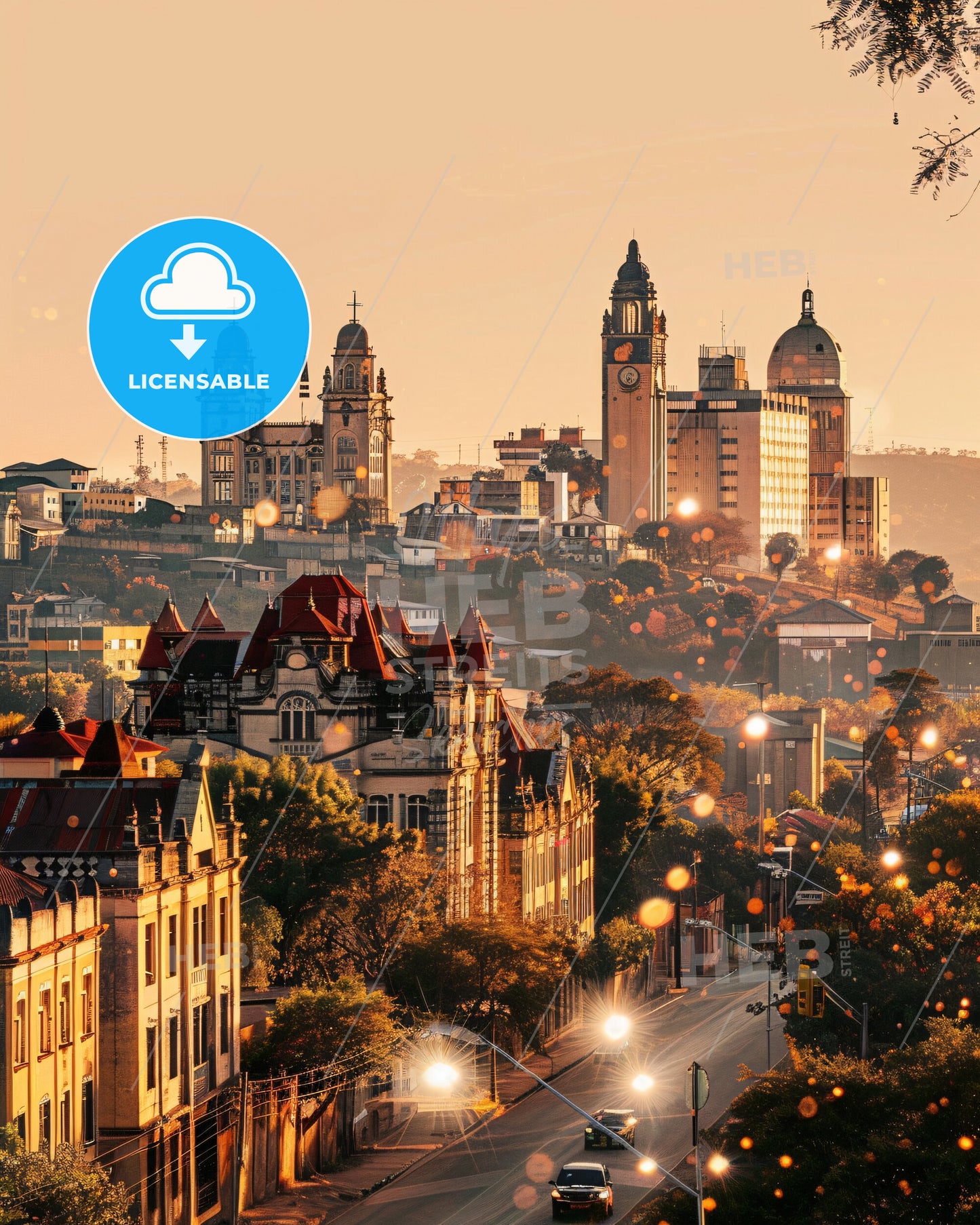 Bulawayo Skyline Sparkles City Lights Delight - A city with many buildings and trees