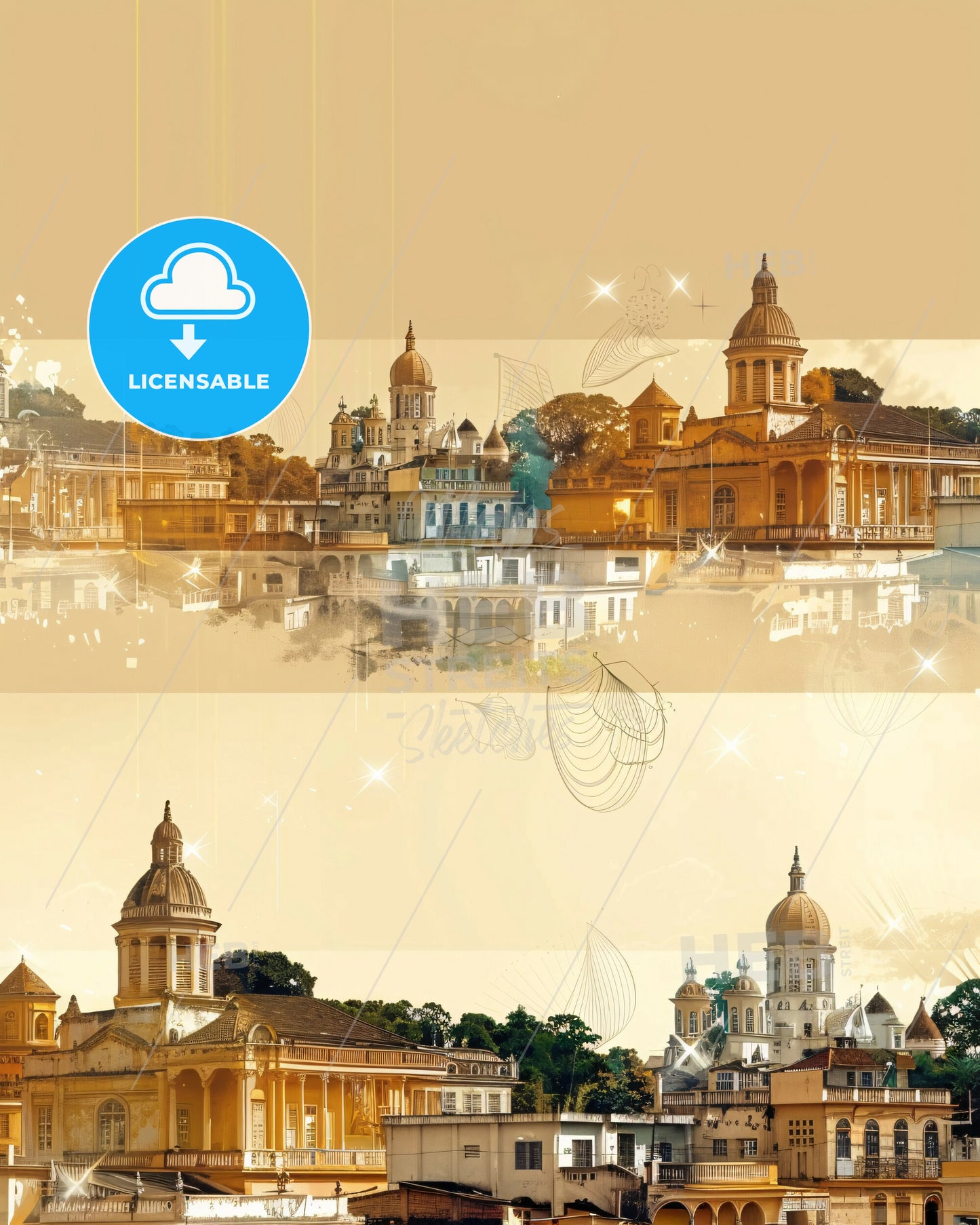 Camayenne City Art Poster Architecture Skyline - A collage of buildings