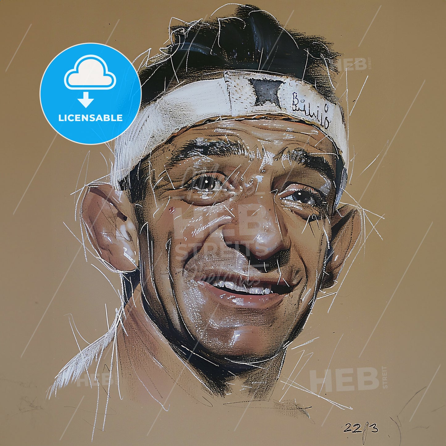 Carmen Basilio, 1927 - 2012, American welterweight and middleweight boxer - A Man With A Headband