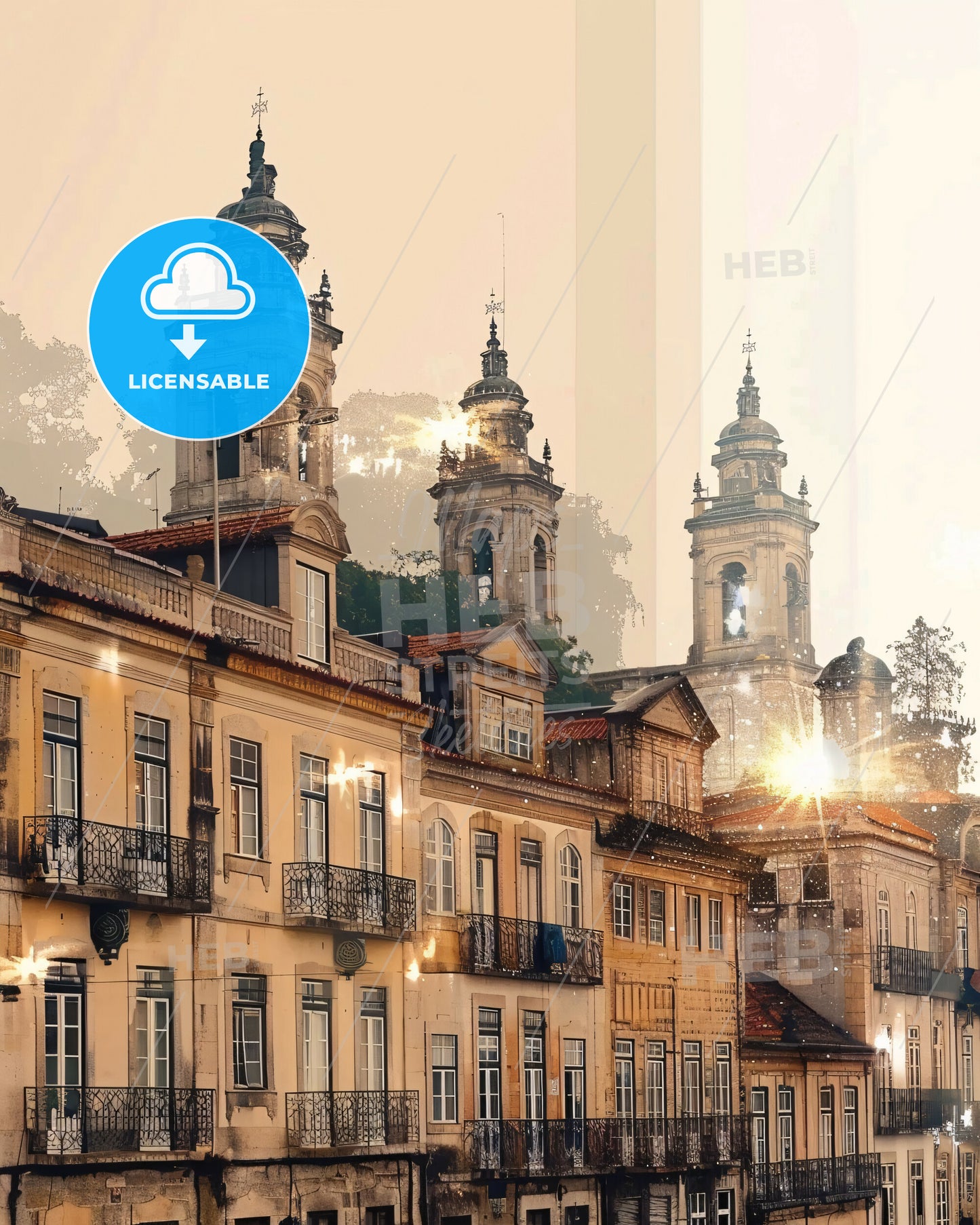 Castelo Branco: Art of Skyline and Architecture - A building with towers and windows