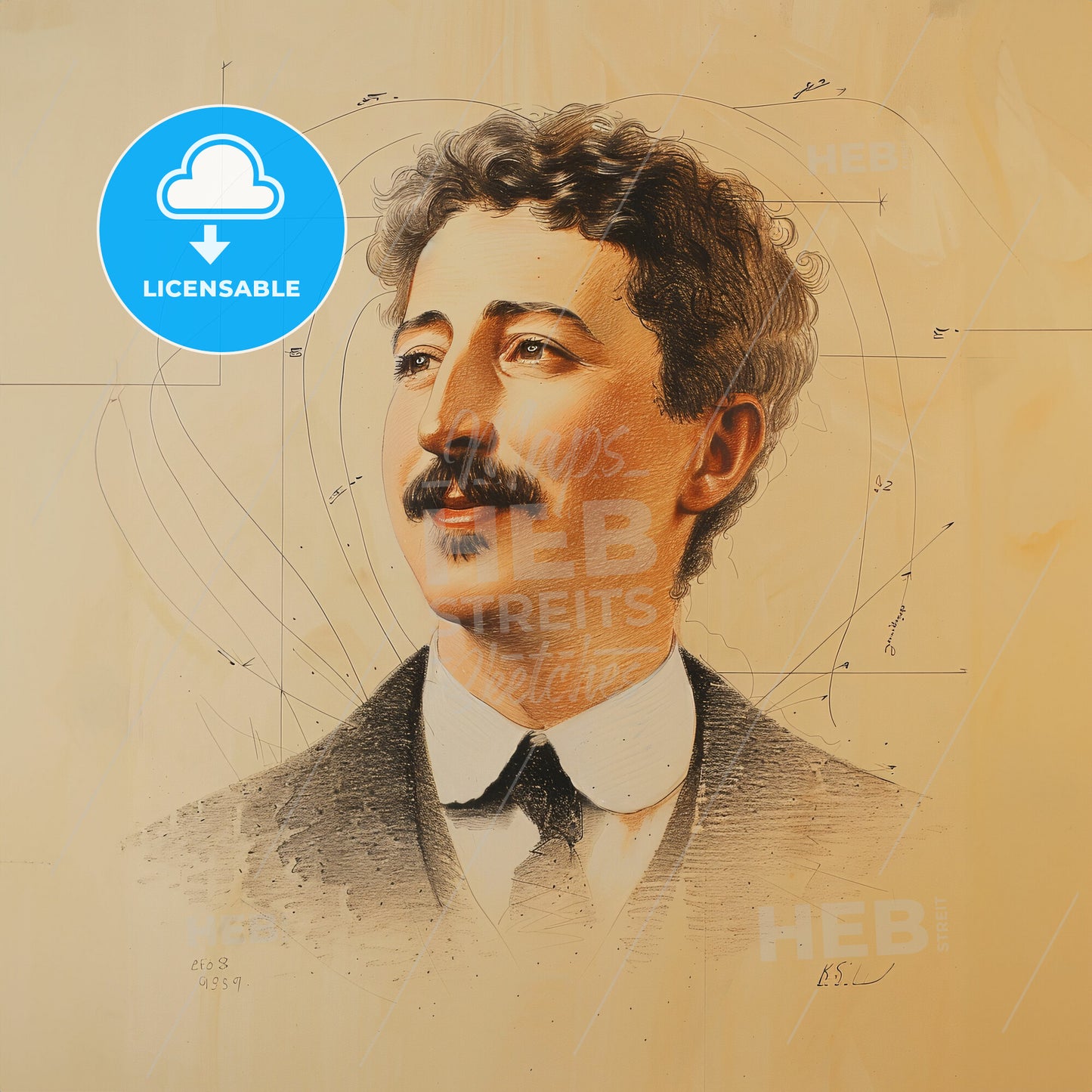 Christiaan Eijkman, 1858 - 1930, Dutch physician - A Portrait Of A Man