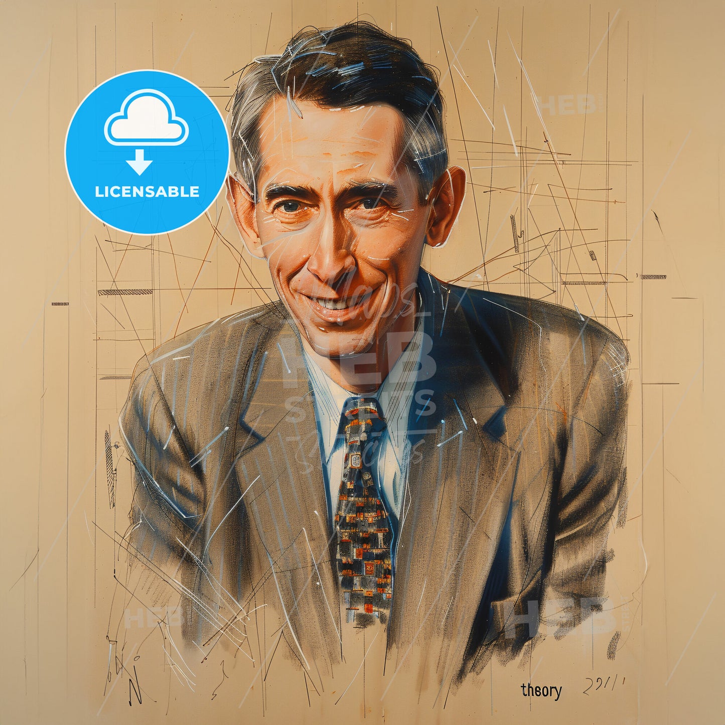 Claude Shannon, 1916 - 2001, American mathematician and electrical engineer - A Man In A Suit And Tie