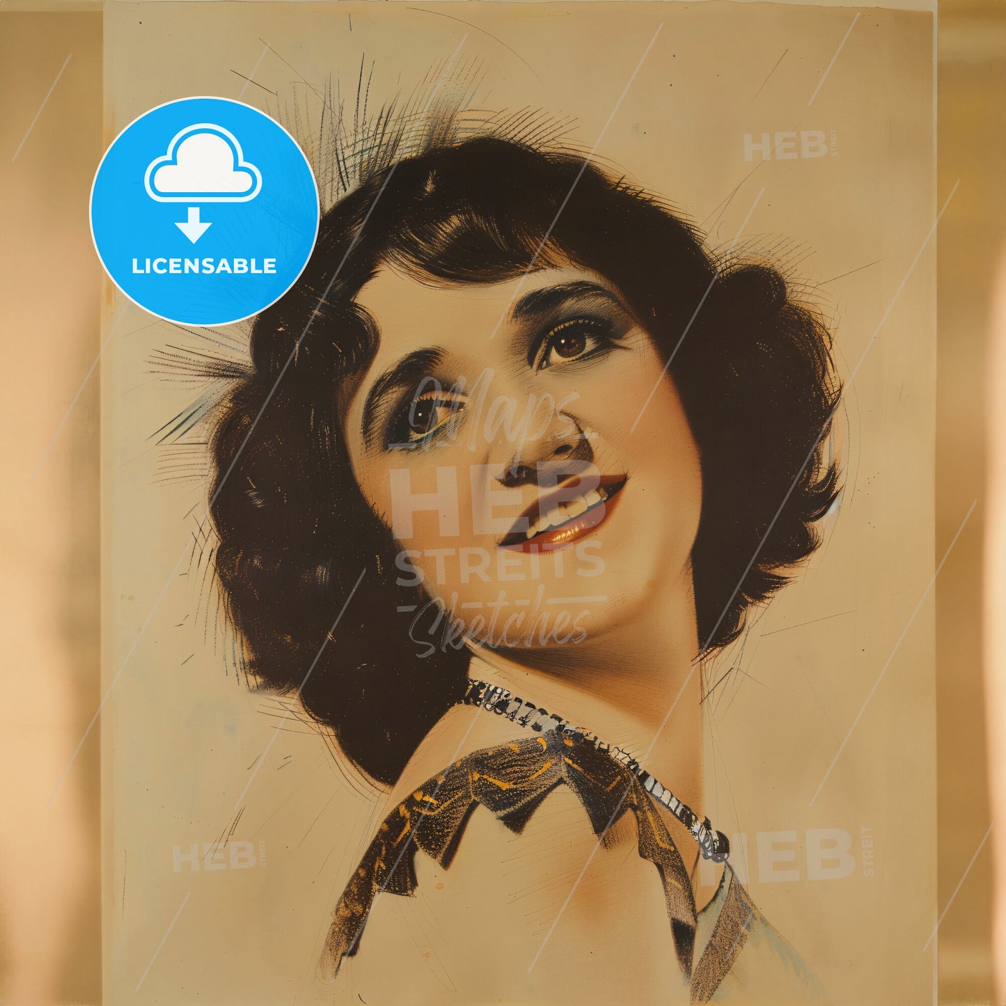Constance Talmadge, 1898 - 1973, American actress - A Woman With Short Dark Hair