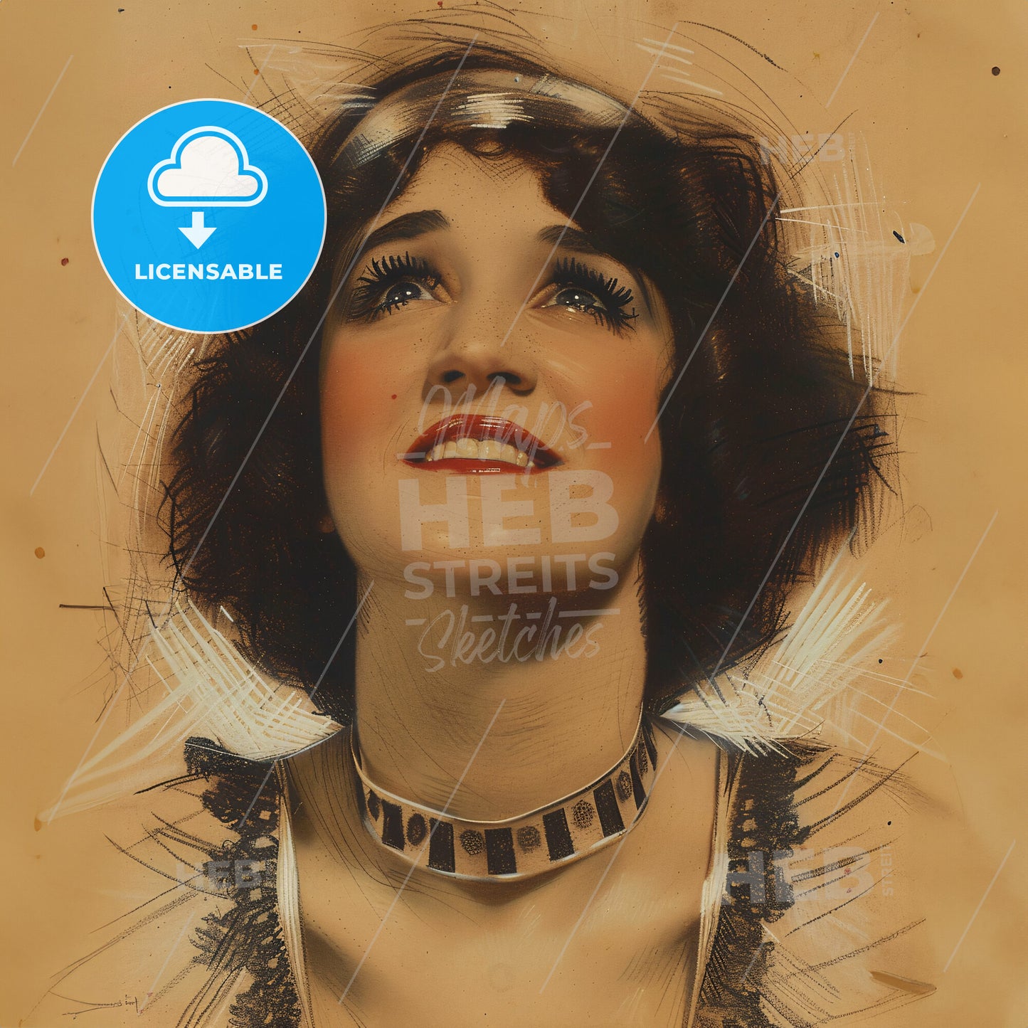 Constance Talmadge, 1898 - 1973, American actress - A Woman With A Necklace