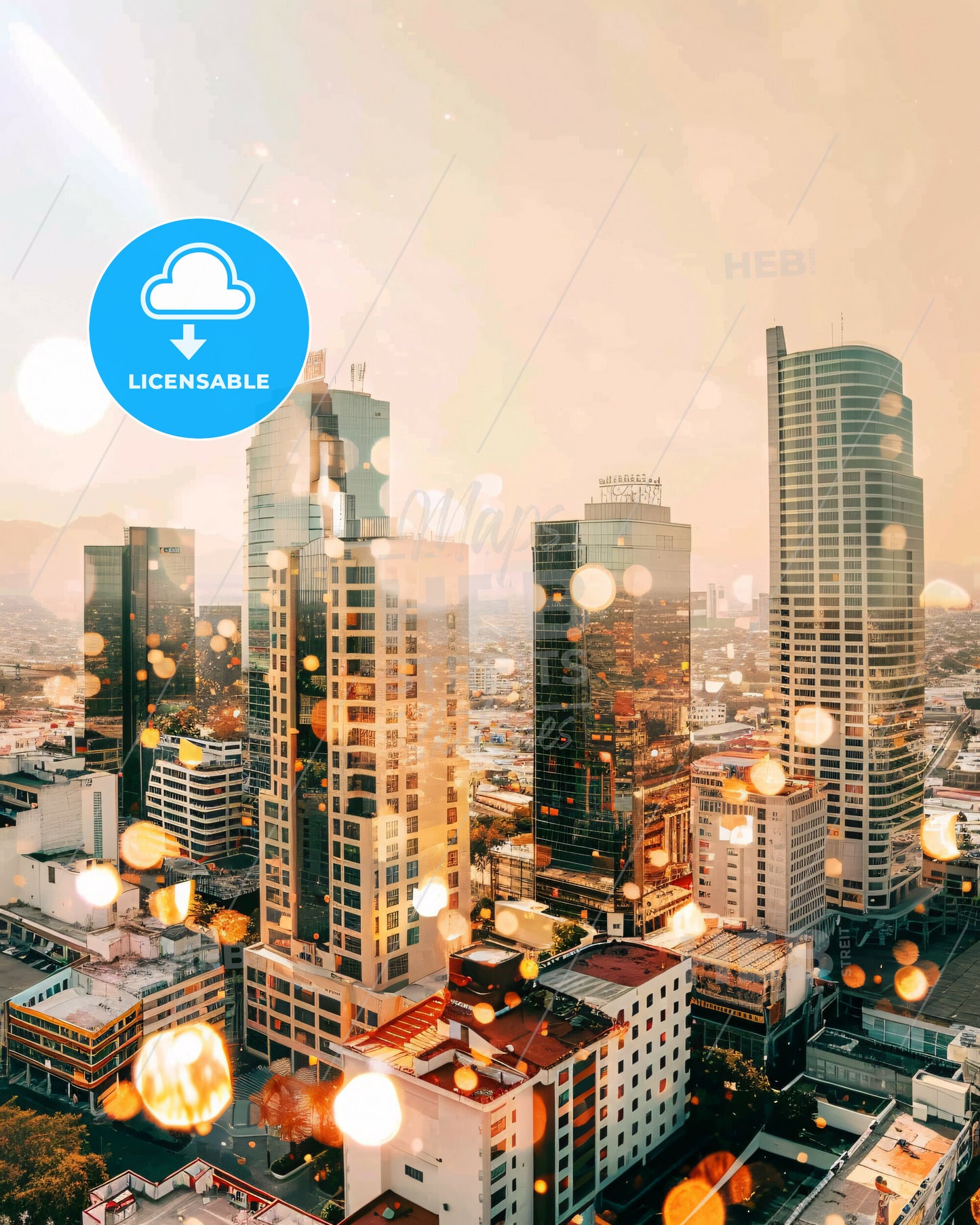 Cuautitlán Izcalli Skyline Dream Lights - A city with many tall buildings