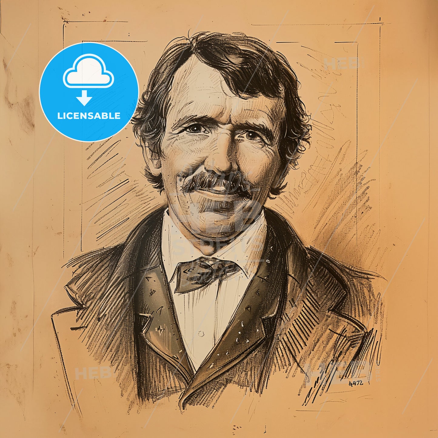 David Livingstone, 1813 - 1873, British missionary and explorer - A Drawing Of A Man