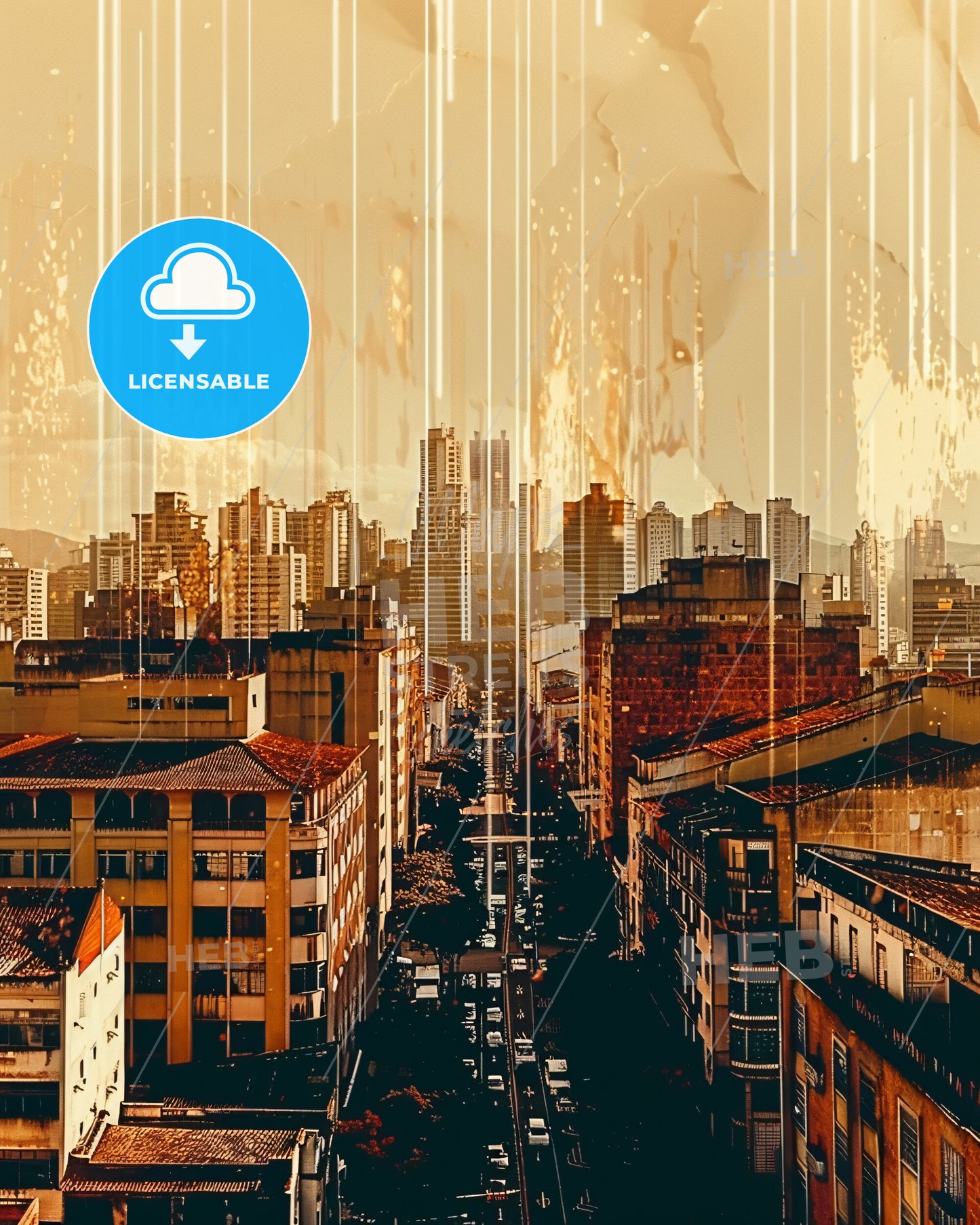 Diadema Skyline and Architecture Composite Art Poster - A city with many buildings