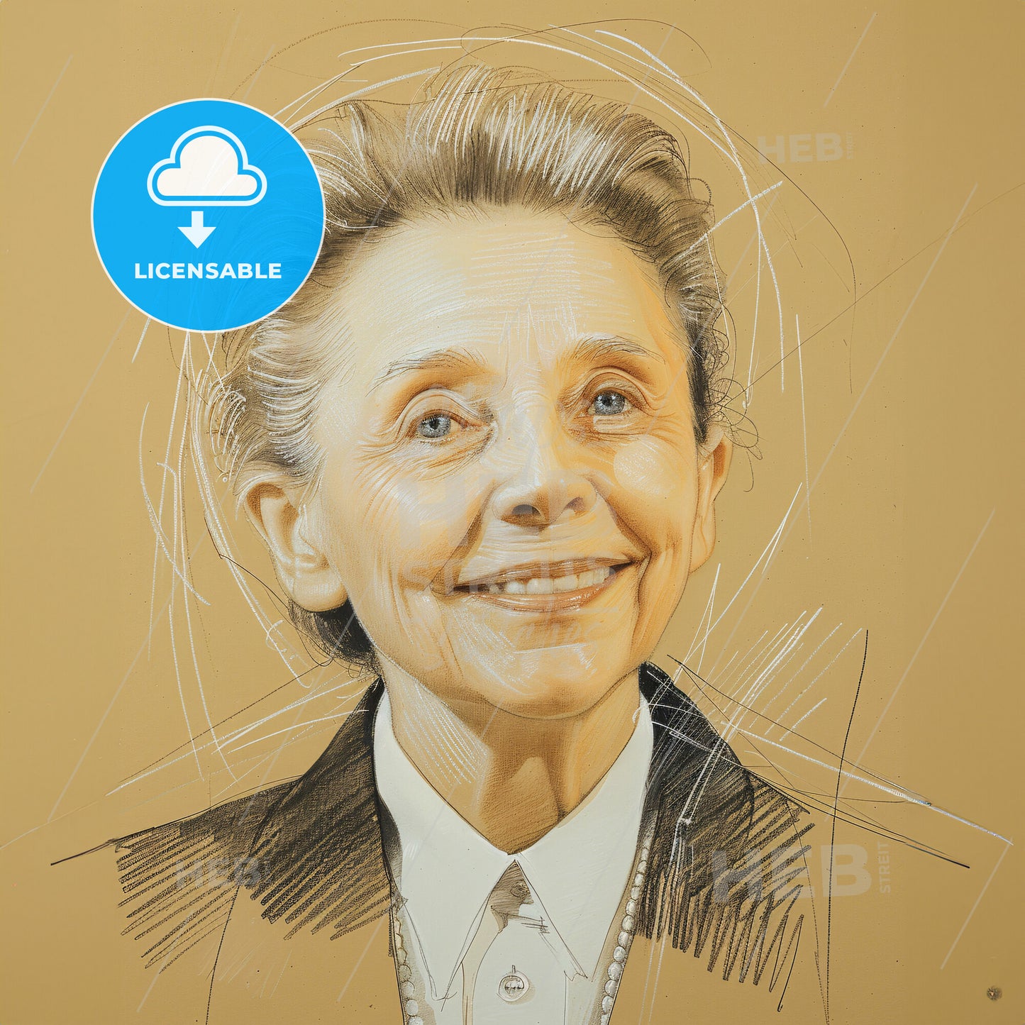 Elizabeth Elliot, 1926 - 2015, American missionary and author - A Drawing Of A Woman