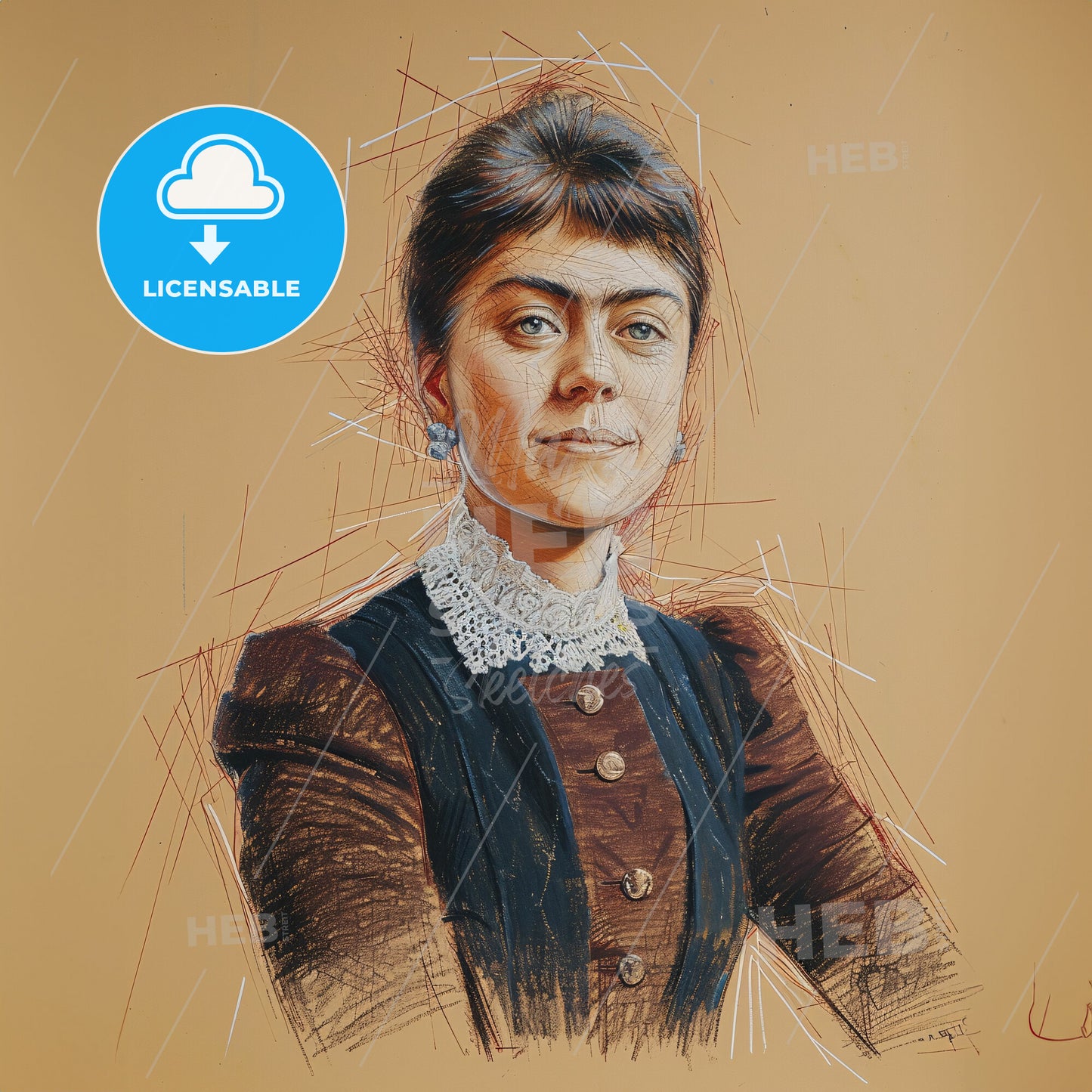 Else Lasker-Schüler, 1869 - 1945, German poet - A Woman In A Dress