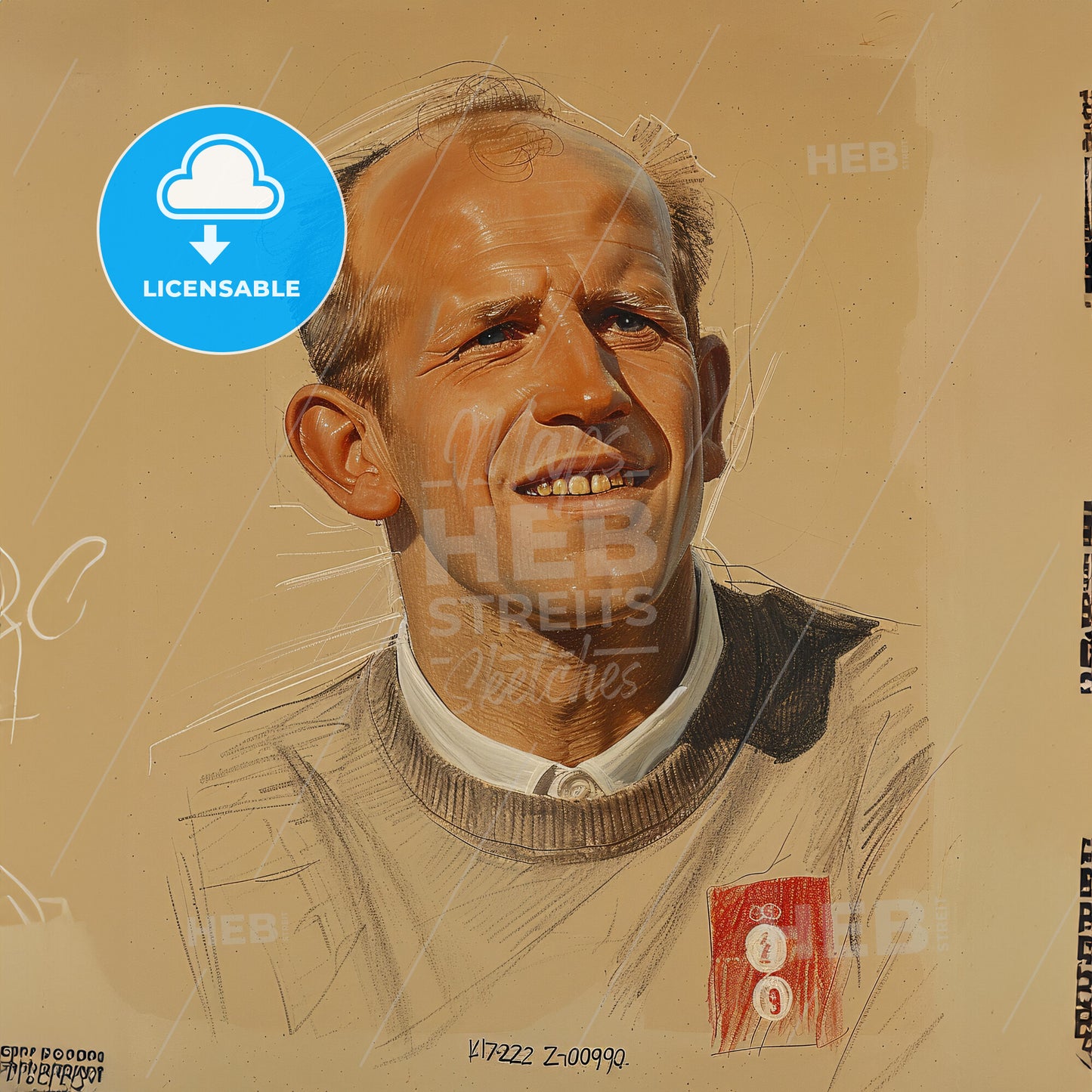 Emil Zátopek, 1922 - 2000, Czech long-distance runner - A Man With A Brown Sweater