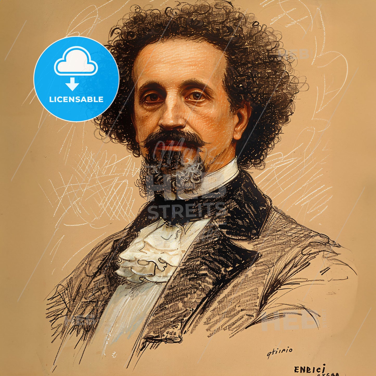 Enrico Ferri, 1856 - 1929, Italian criminologist - A Man With A Beard And Mustache