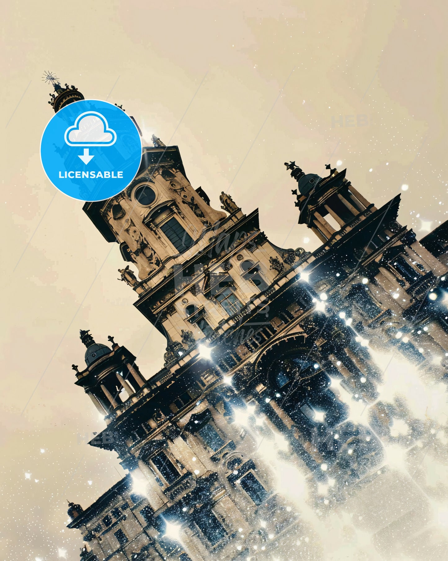 Foggia Italy Poster Art City Skyline - A building with a tower