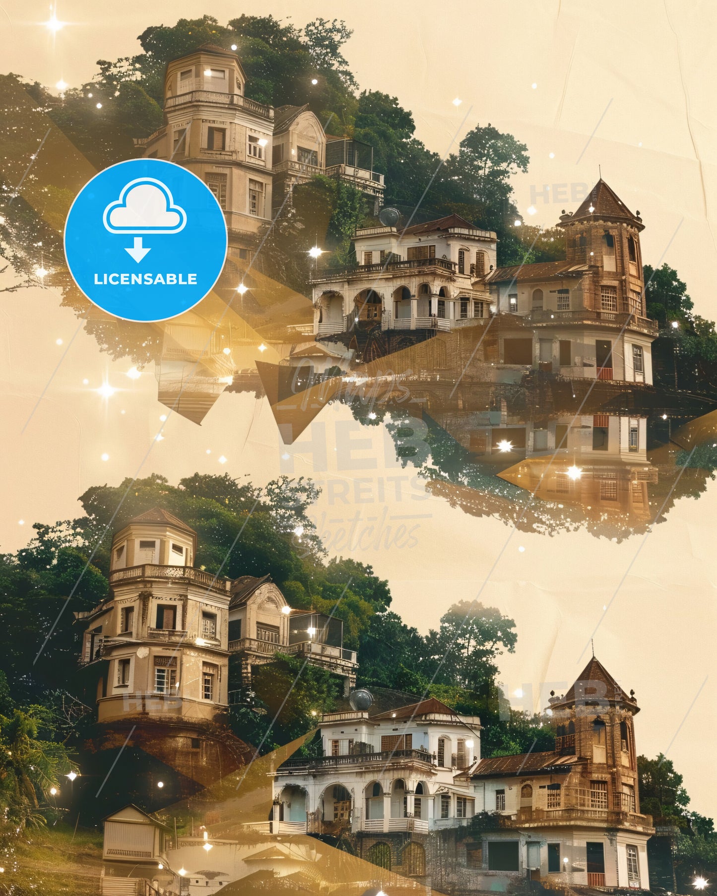 Freetown Sierra Leone, City Skyline Glow - A group of buildings on a hill