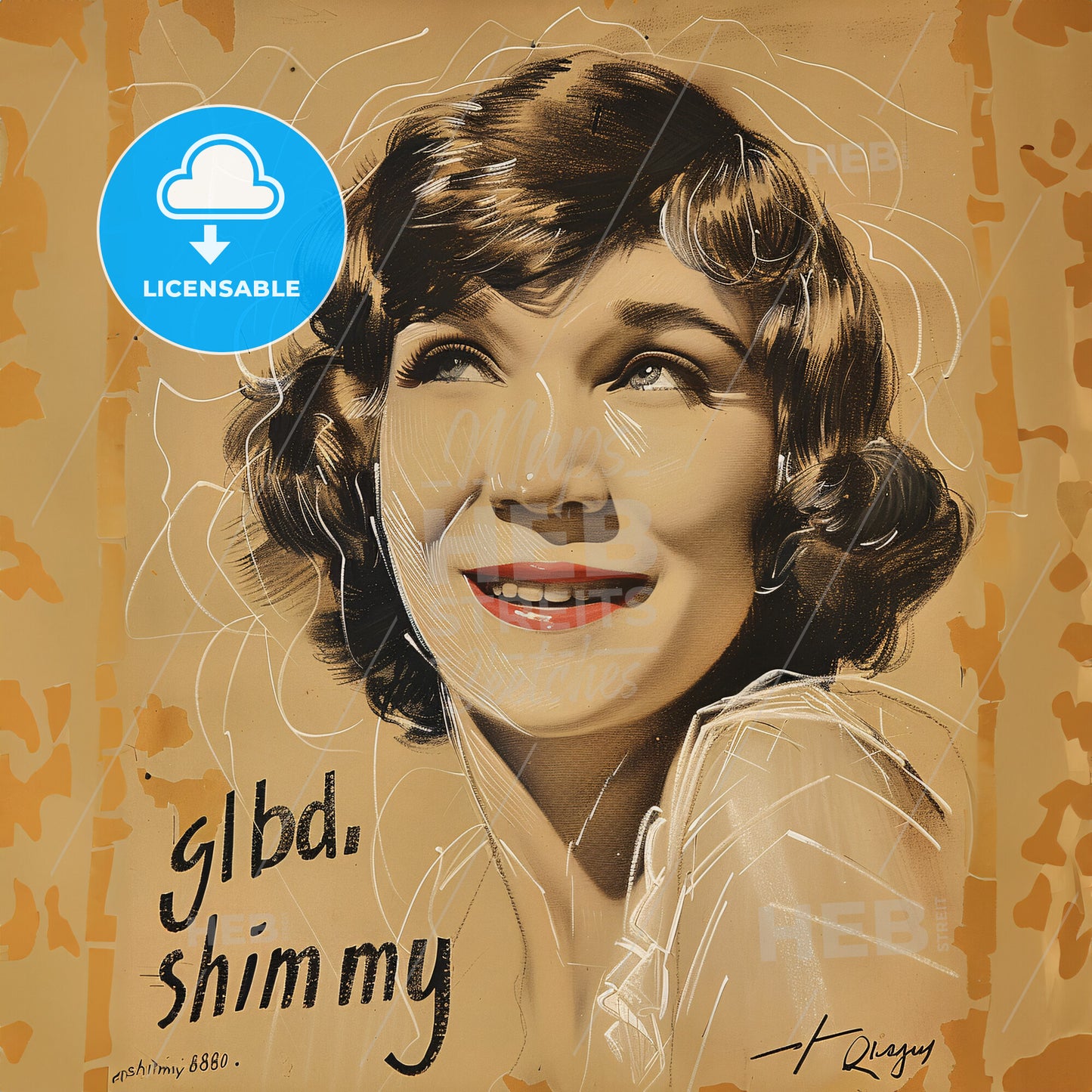 Gilda Gray, 1901 - 1959, Polish-American actress and dancer - A Woman With Short Hair Smiling