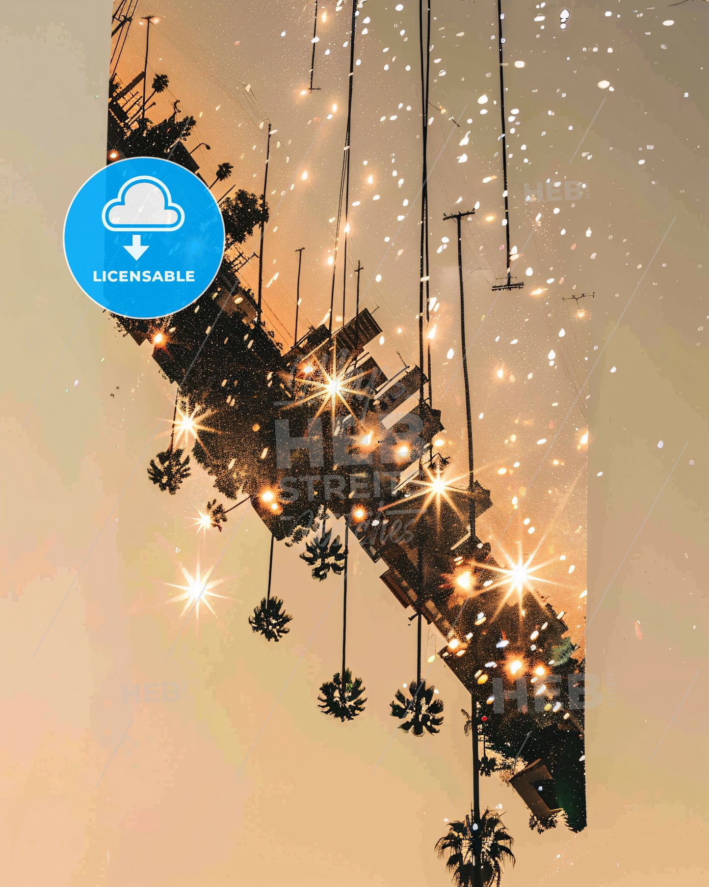 Glendale Skyline Composite Art: Local Iconography - A reflection of a building and lights