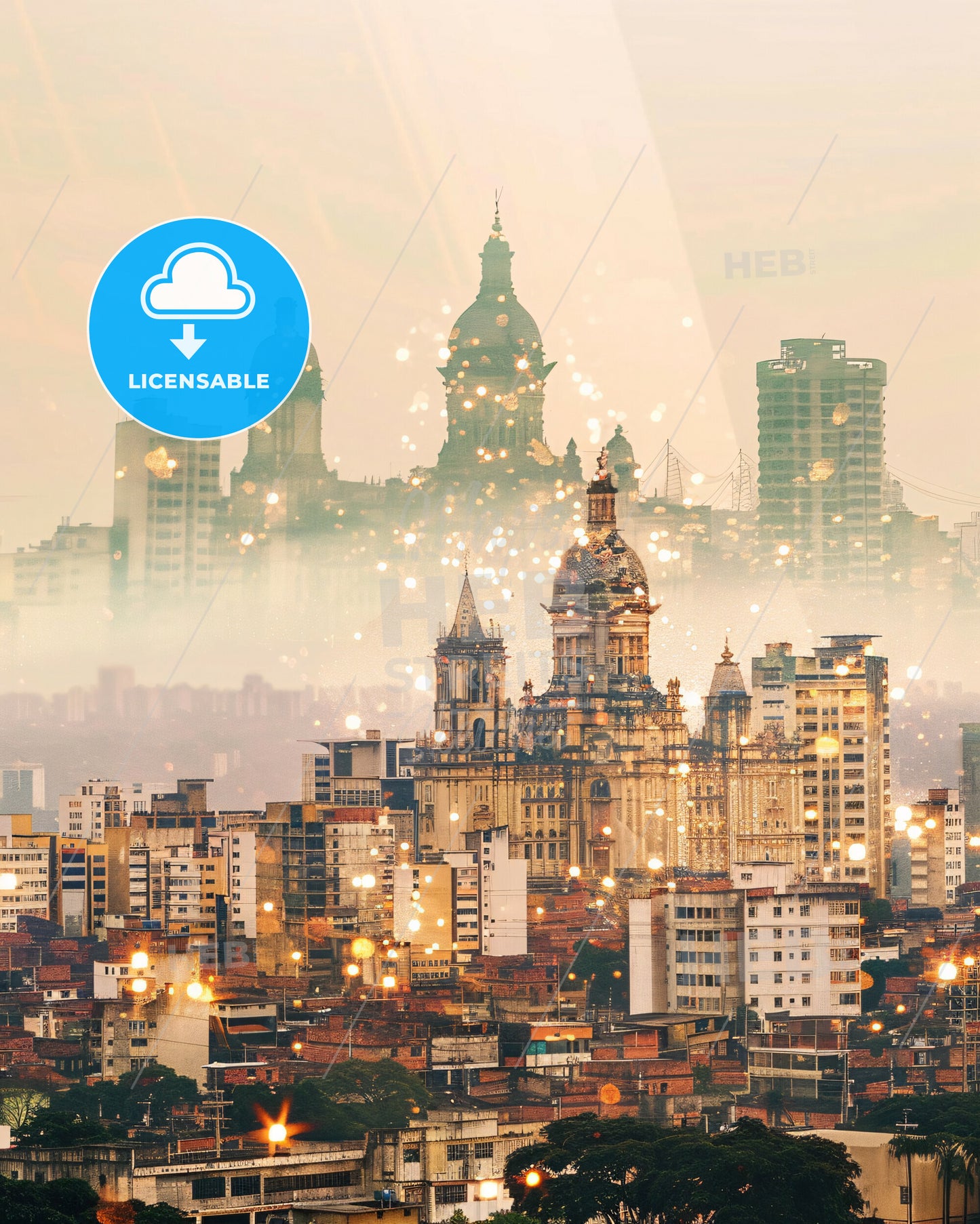 Goiania Cityscape Minimalist Poster Art - A city with many buildings