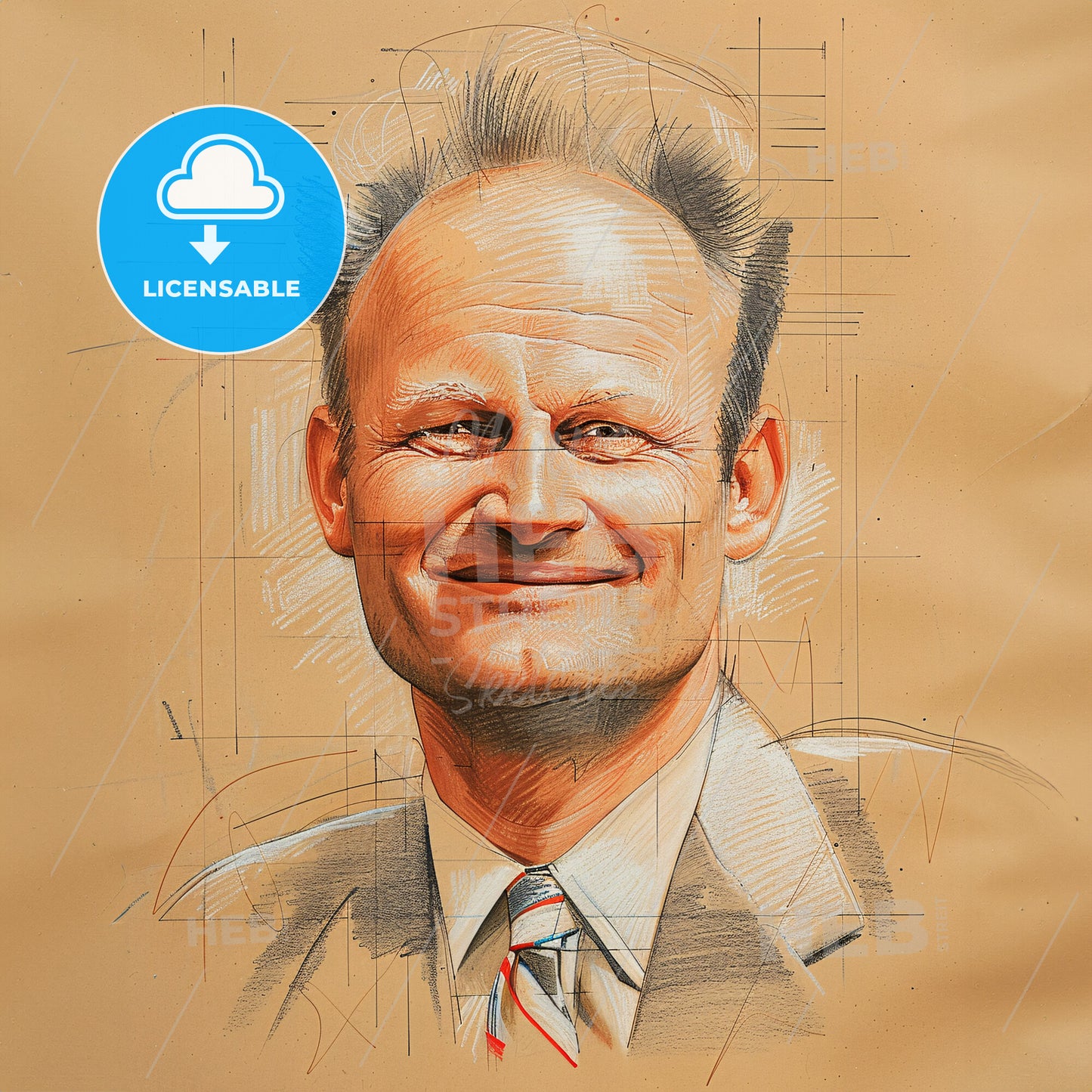 Hans Bethe, 1906 - 2005, German-American physicist - A Drawing Of A Man