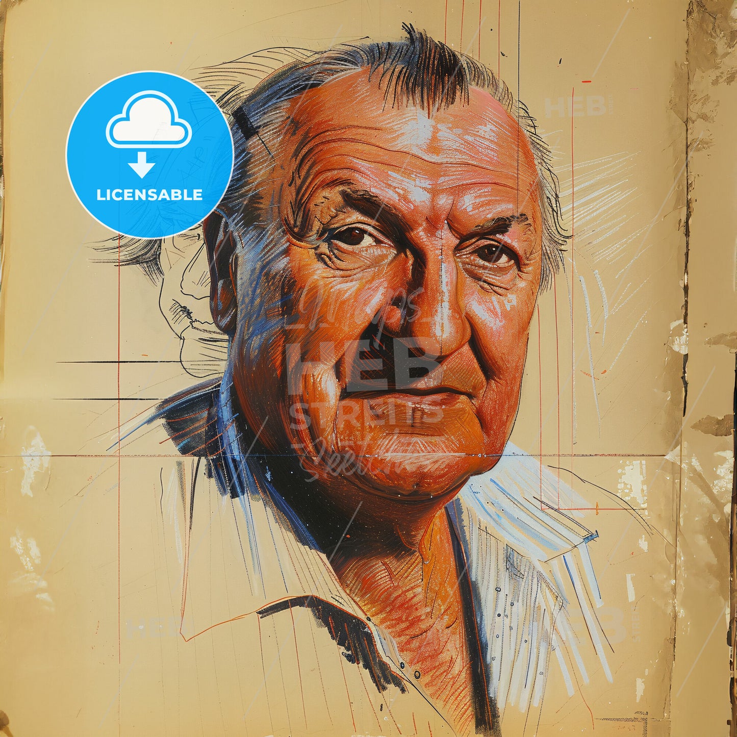 Hans Hofmann, 1880 - 1966, German-American painter - A Drawing Of A Man