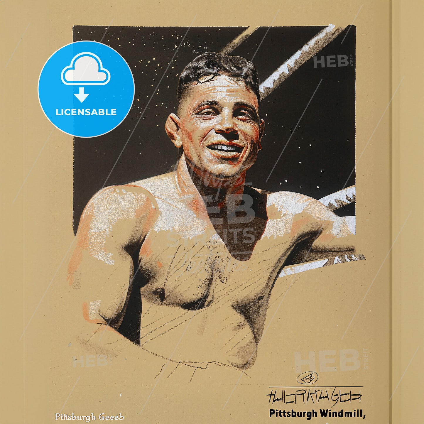 Harry Greb, 1894 - 1926, American middleweight boxer - A Man Smiling At The Camera
