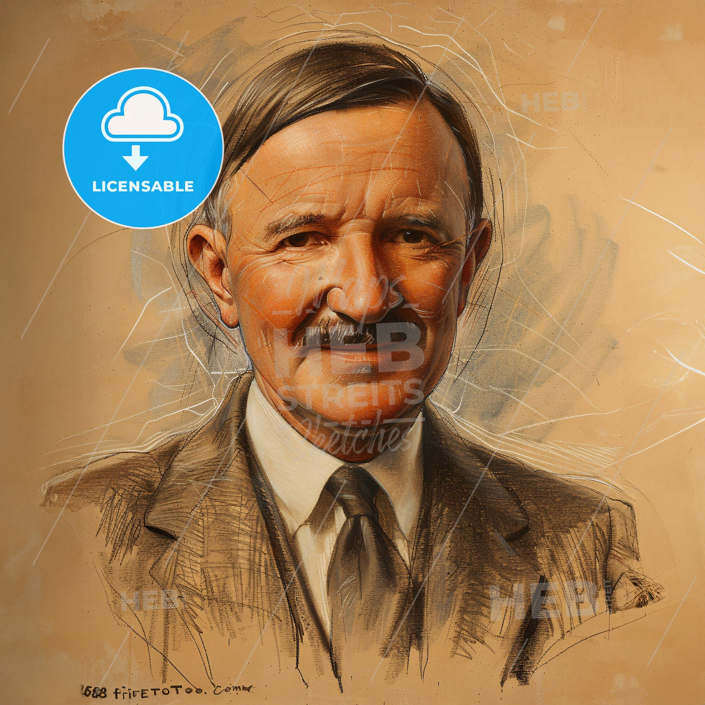 Harvey Firestone, 1868 - 1938, American tire manufacturer - A Portrait Of A Man