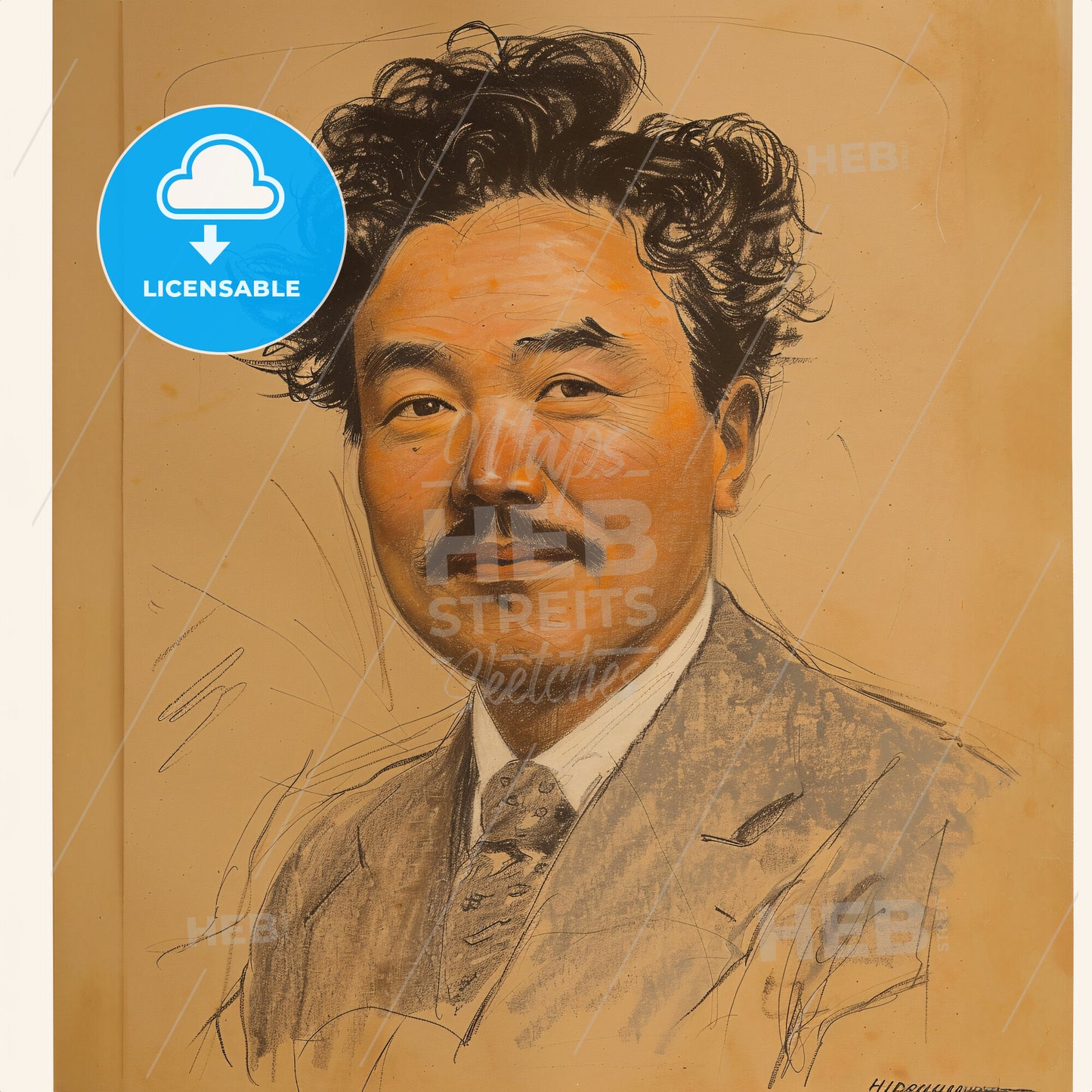 Hideyo Noguchi, 1876 - 1928, Japanese bacteriologist - A Portrait Of A Man