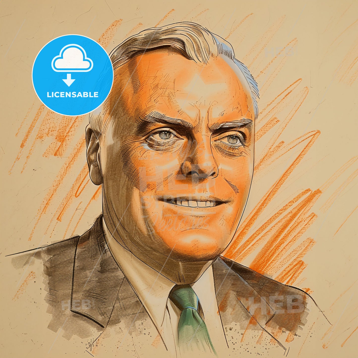 Howard Johnson, 1897 - 1972, American hotelier - A Man In A Suit And Tie