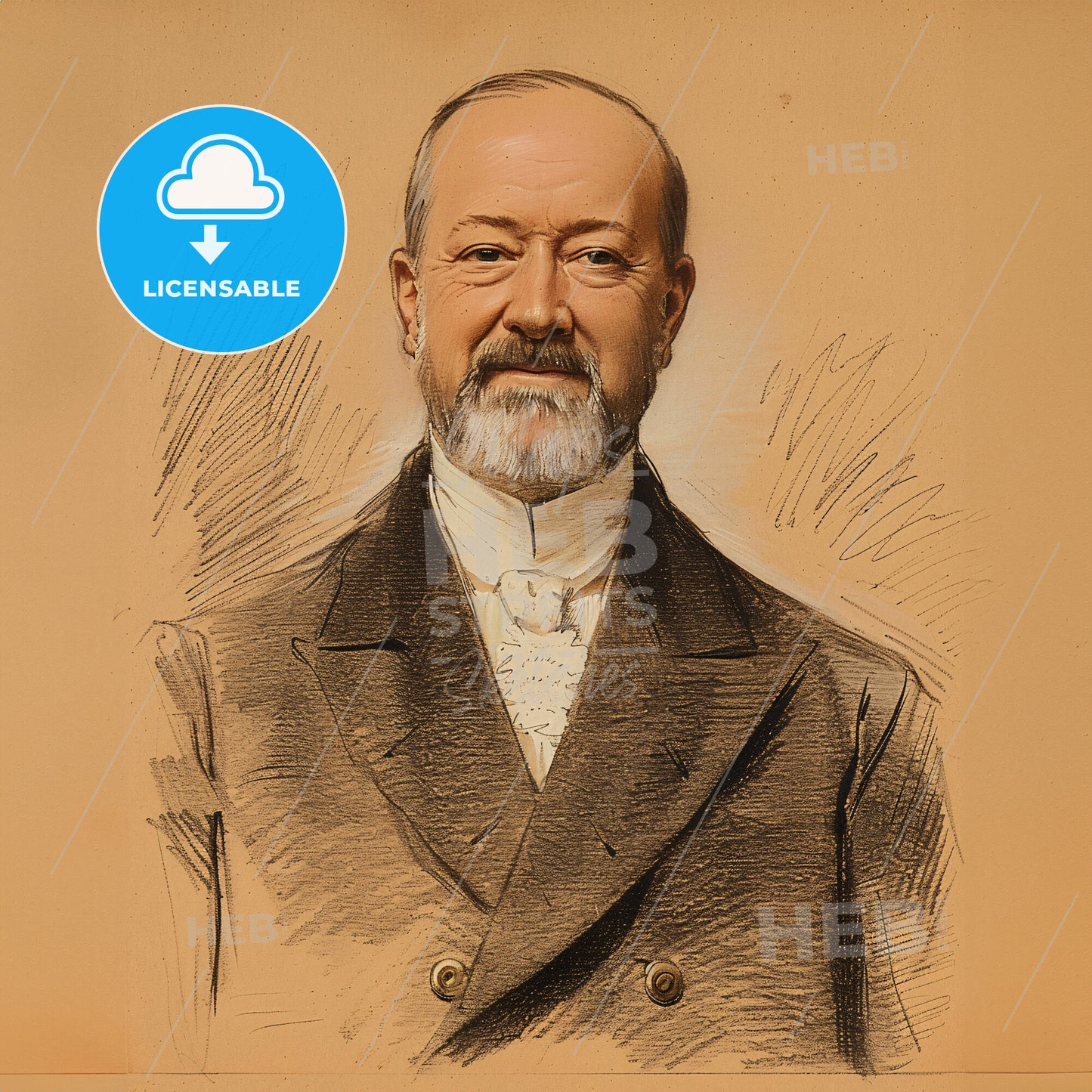 Jacob Schiff, 1847 - 1920, German-American banker - A Man In A Suit