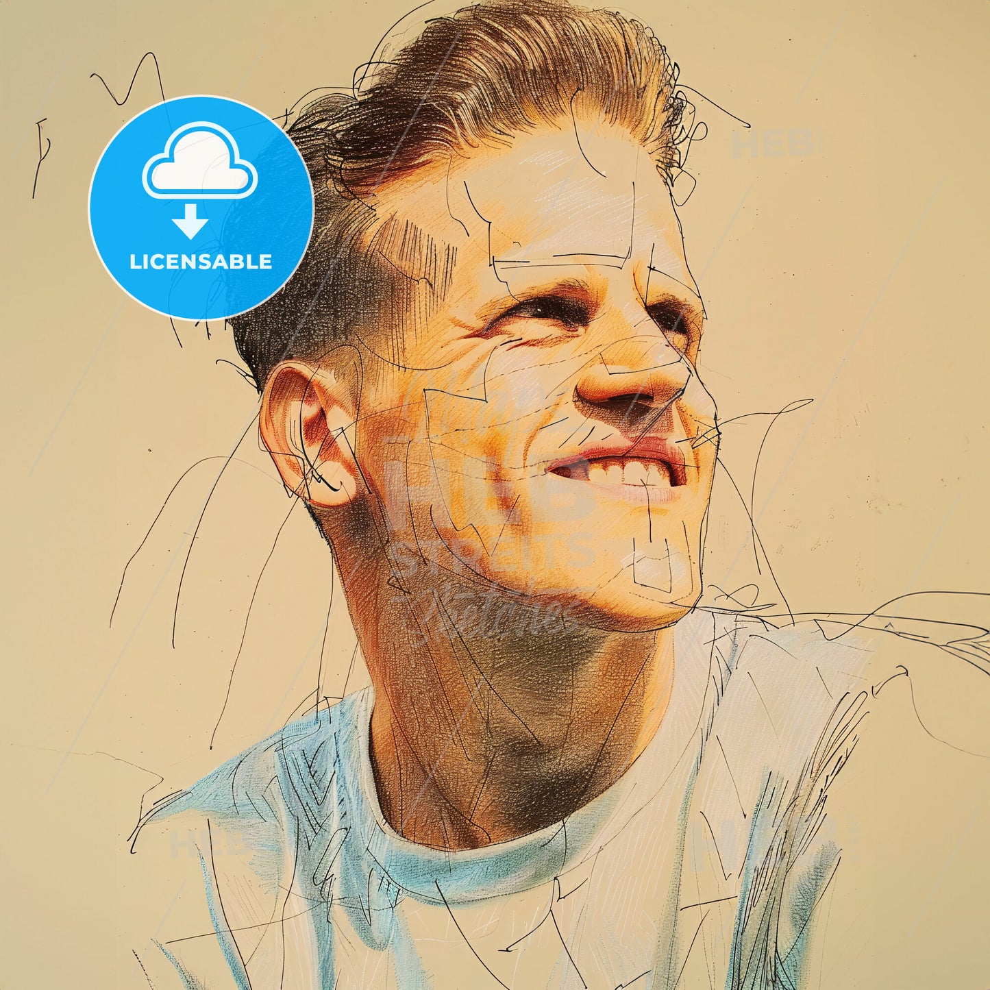 Jim Elliot, 1927 - 1956, American missionary - A Man Looking Up With A Drawn Face
