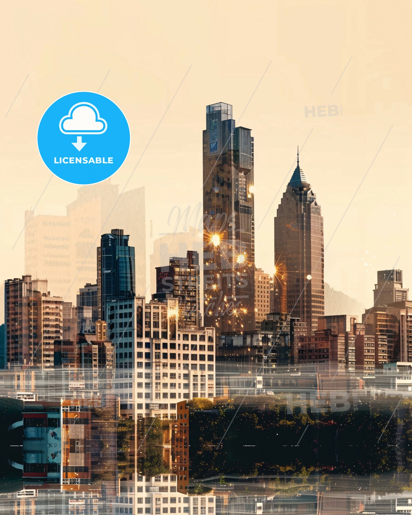 Kaohsiung: Cityscape Art Masterpiece - A city skyline with many tall buildings