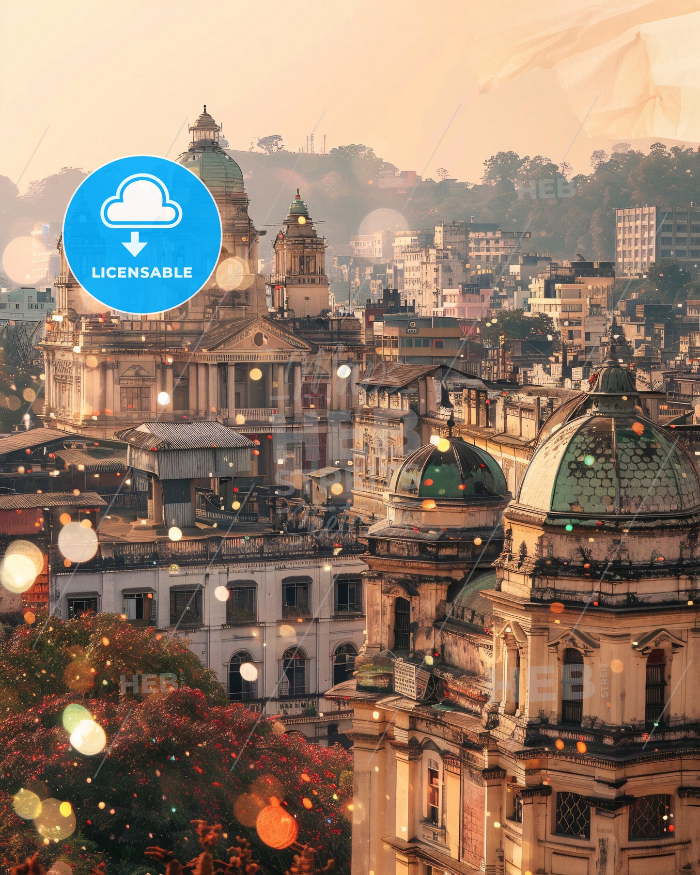 Kolkata: City Lights in Double Exposure - A city with many buildings