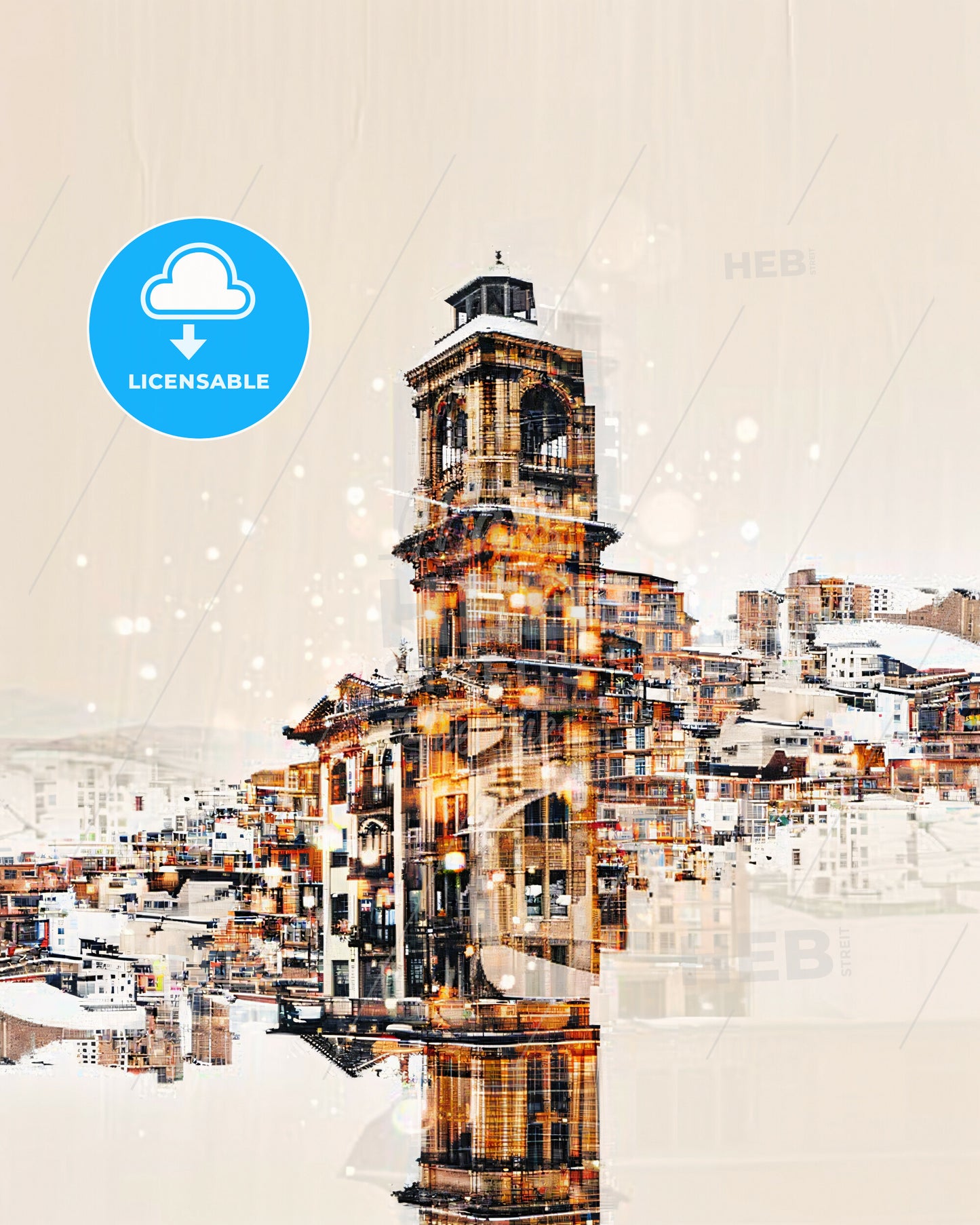 La Paz Skyline La Paz Architectural Icons - A city with a tower