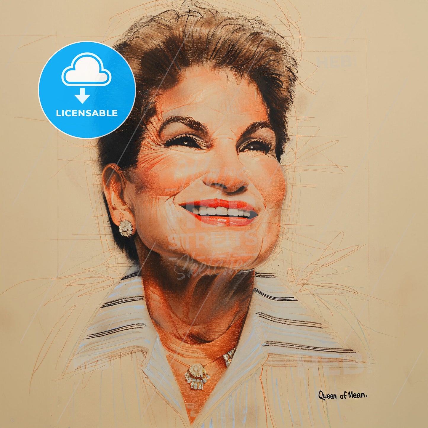 Leona Helmsley, 1920 - 2007, American hotelier - A Woman Smiling With Short Hair