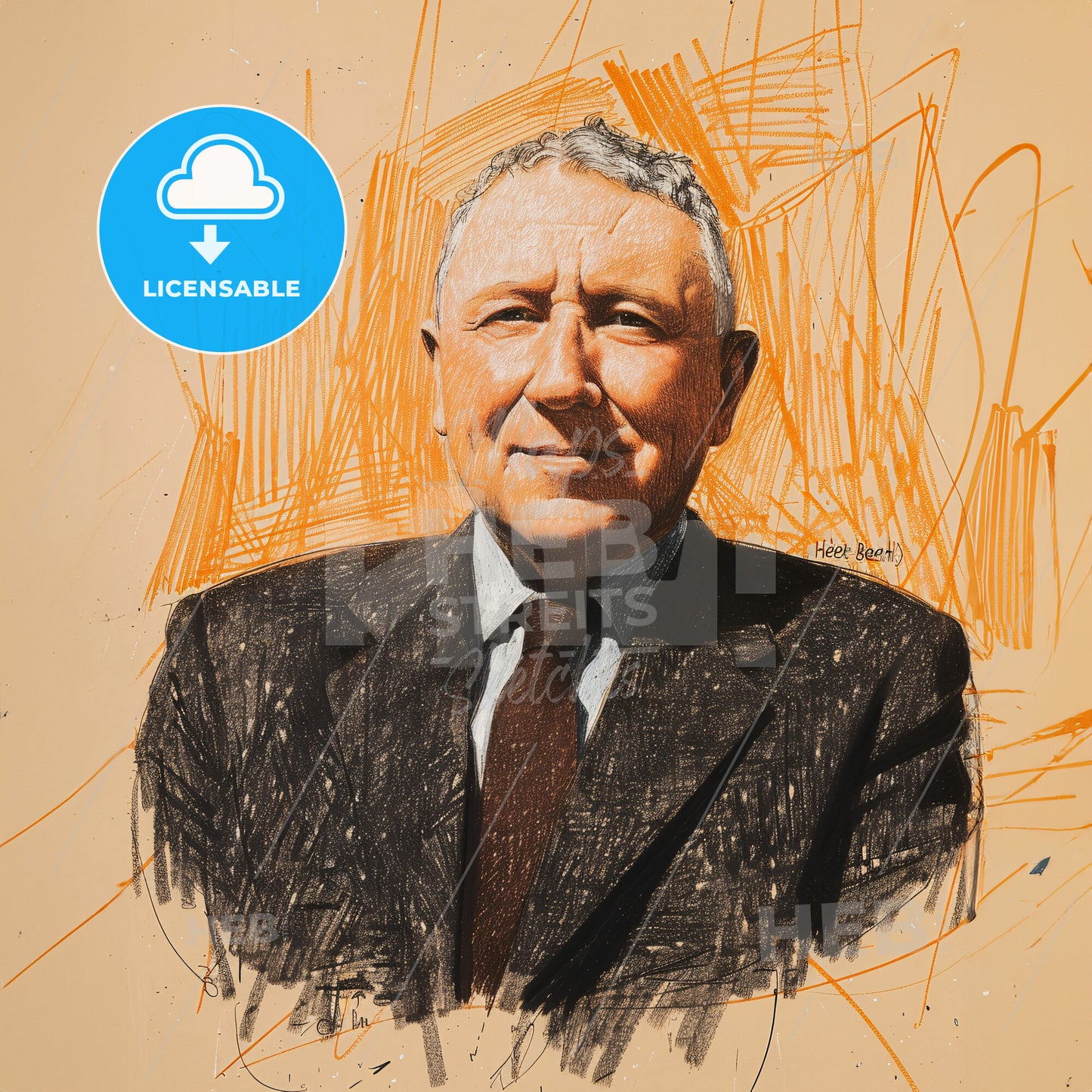 Marcel Breuer, 1902 - 1981, Hungarian-American architect - A Man In A Suit And Tie