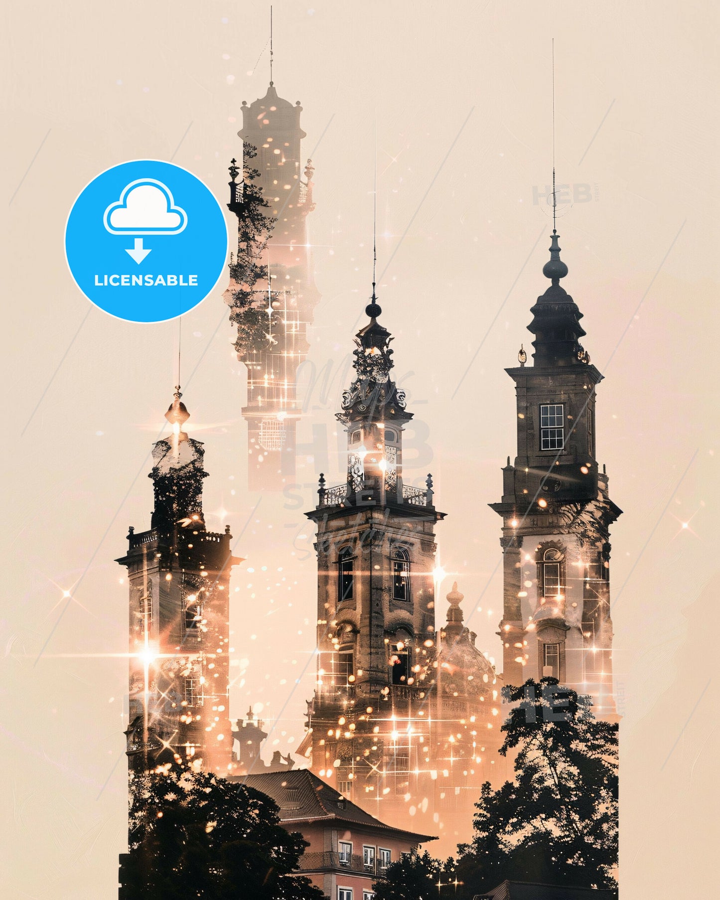 Matosinhos: City of Dreams and Local Flavors - A building with towers and lights