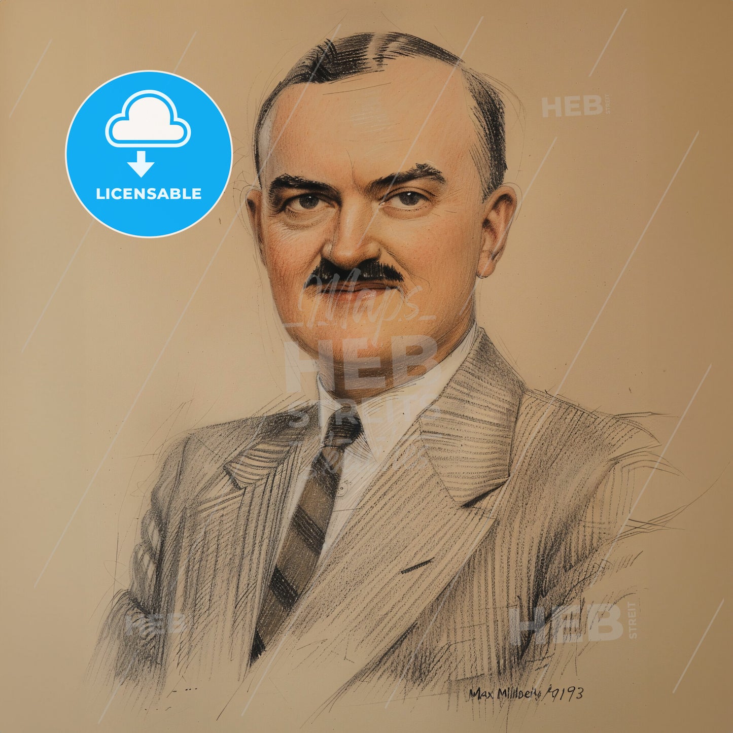 Max Mallowan, 1904 - 1978, British archaeologist - A Man With A Mustache