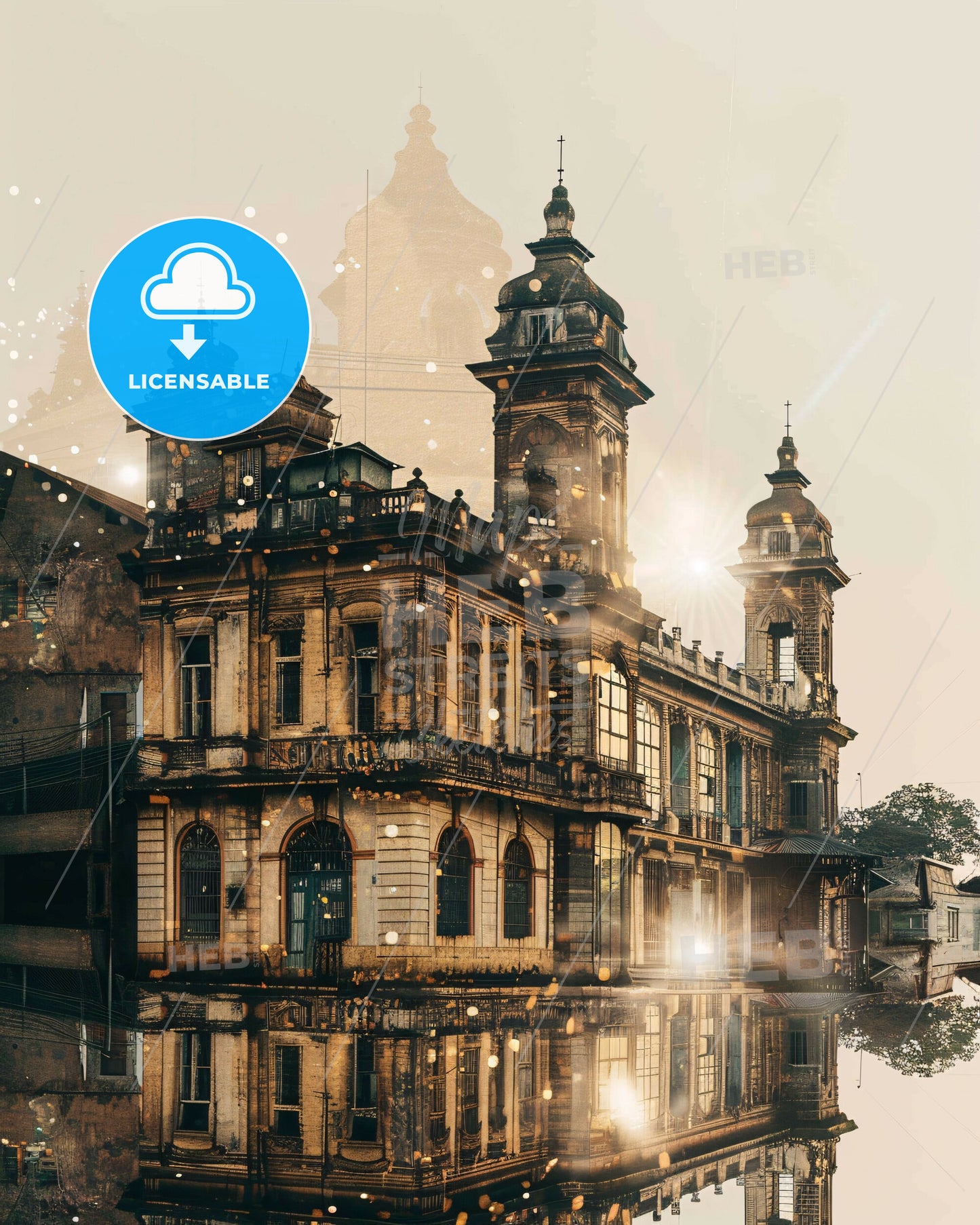 Mbuji-Mayi Skyline Beauty with Local Color - A building with a reflection of the sun