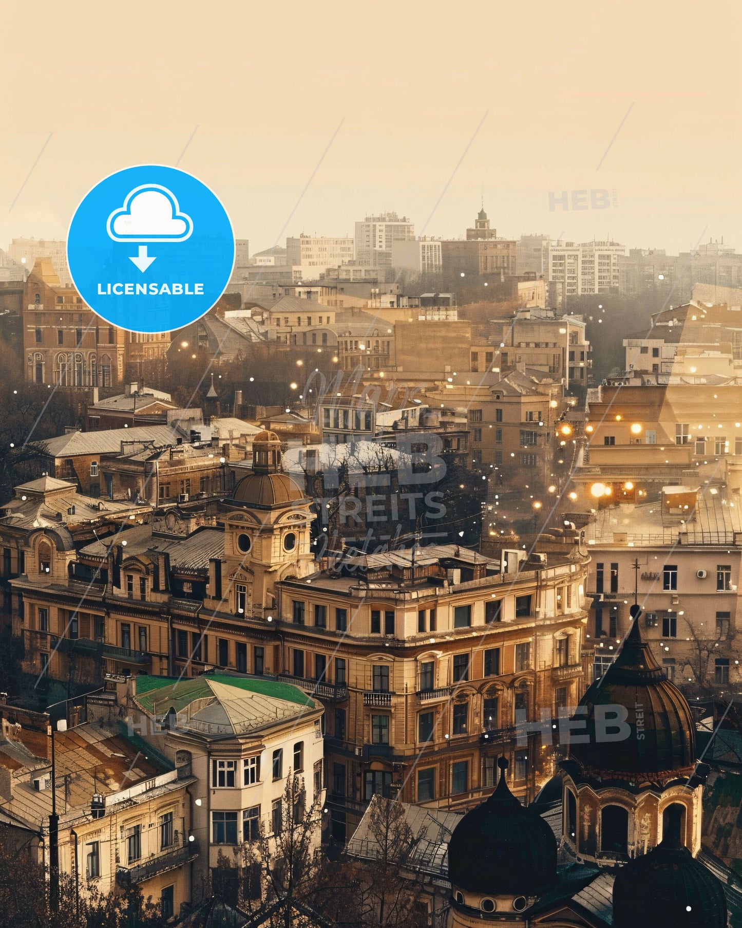 Odessa's City Symphony in Pastel - A city with many buildings