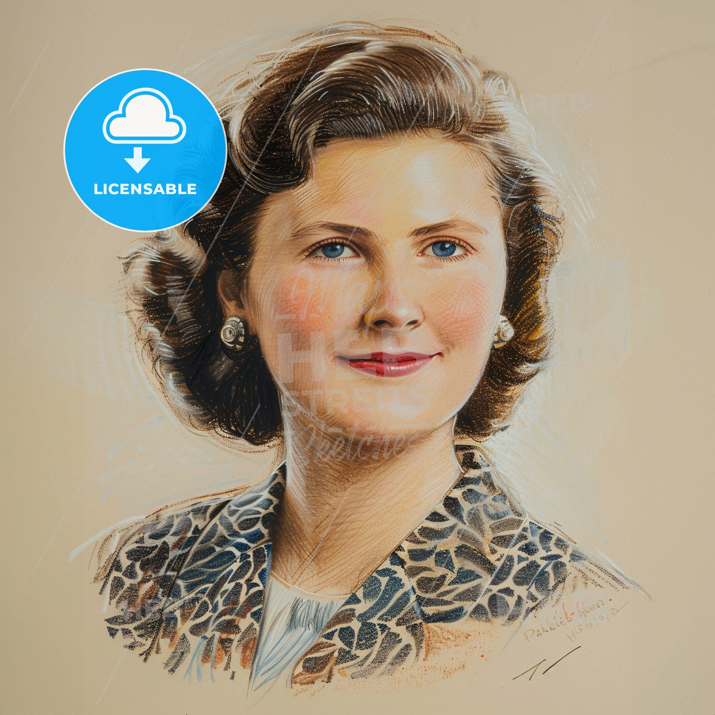 Pamela Churchill Harriman, 1920 - 1997, British-American socialite - A Woman With Short Brown Hair Wearing A Leopard Print Jacket