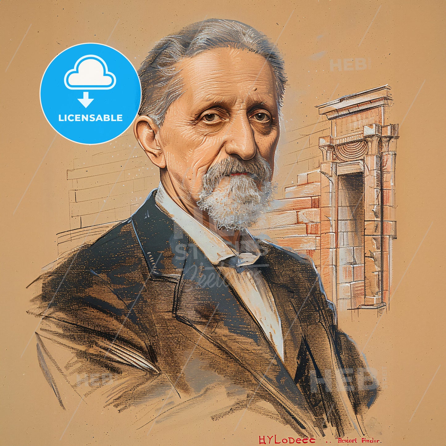 Robert Koldewey, 1855 - 1925, German archaeologist - A Portrait Of A Man