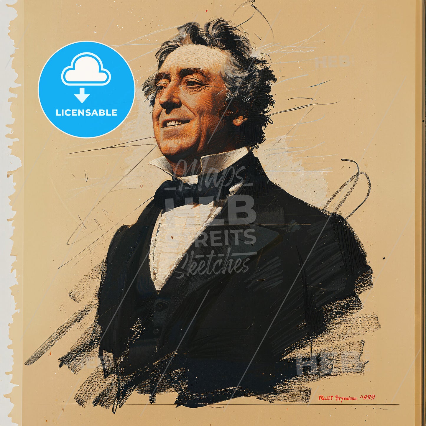 Robert Stephenson, 1803 - 1859, British engineer - A Portrait Of A Man
