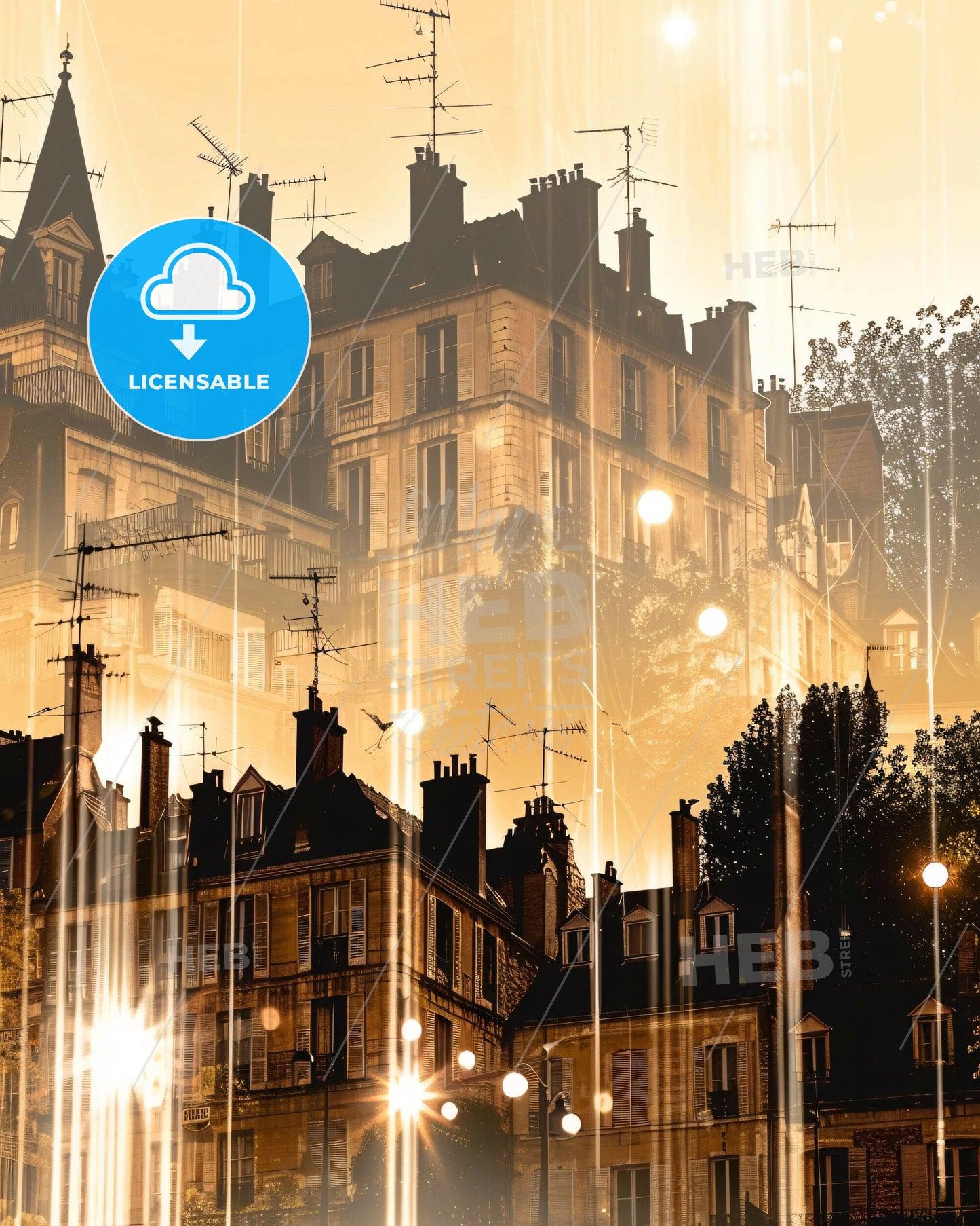 Rueil-Malmaison Skyline Poster Art Composite - A city with many buildings and trees