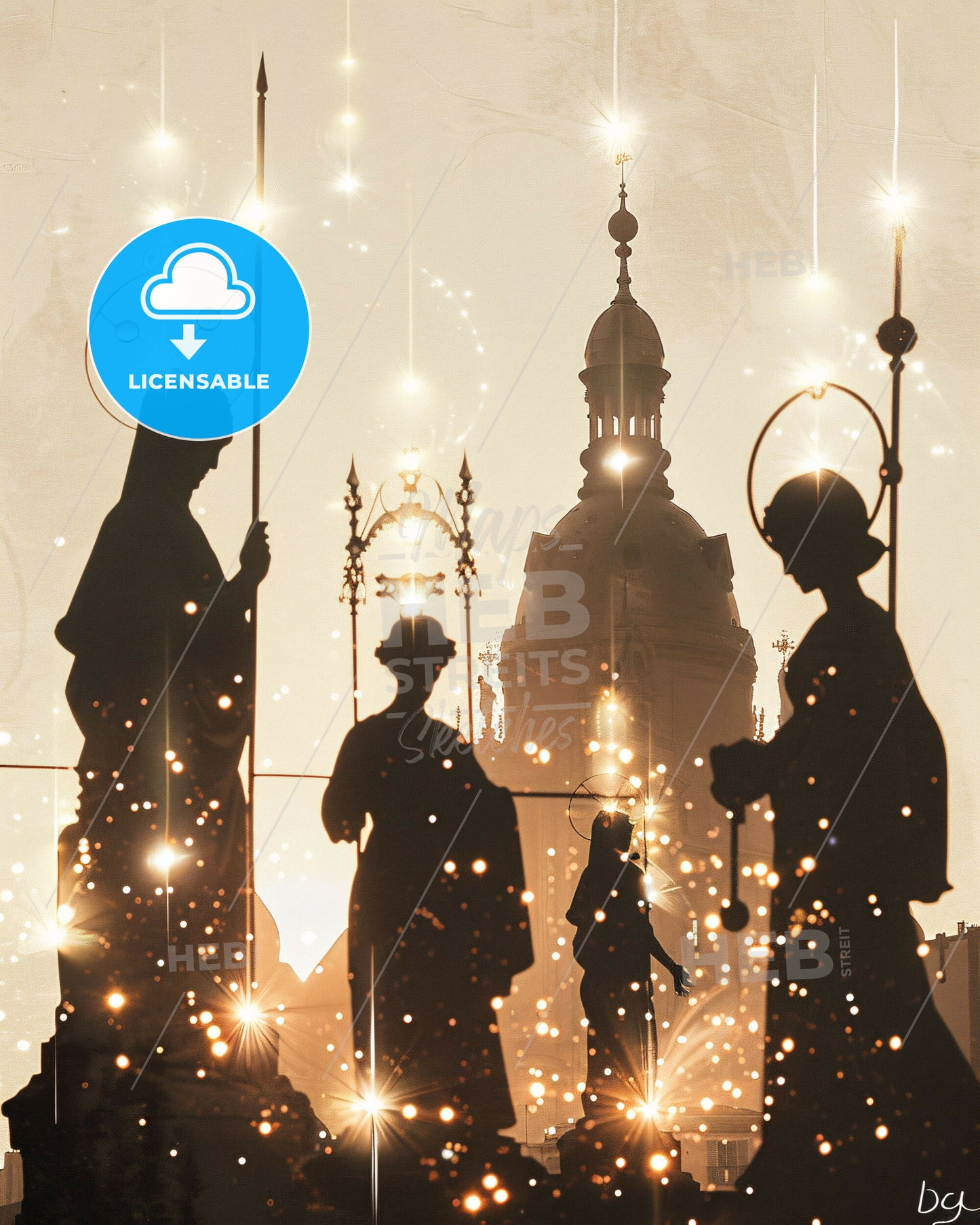 Saint-André City Skyline Art Poster - A group of people in clothing