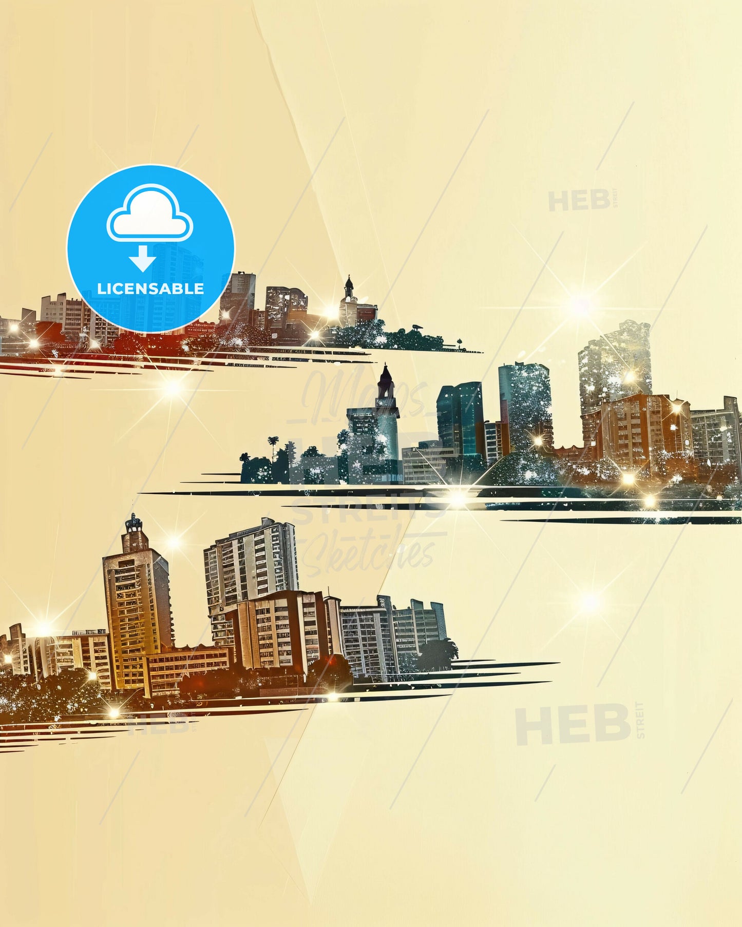 Sao Luis: Vibrant Skyline and Architecture Tapestry - A group of buildings with lights