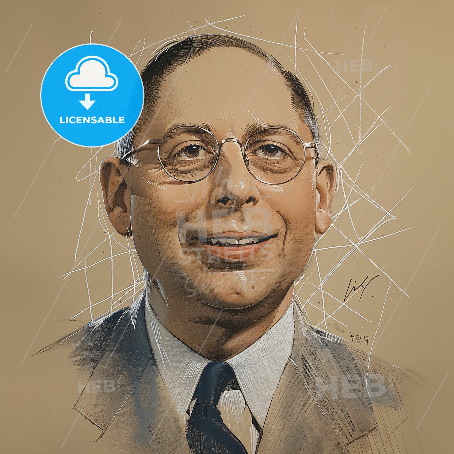Sidney Weinberg, 1891 - 1969, American investment banker - A Man Wearing Glasses And A Suit