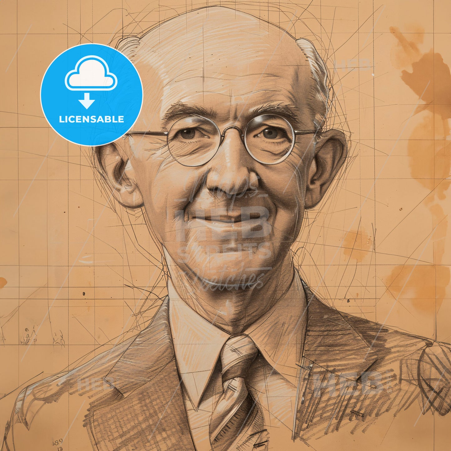 Sir Robert Macintosh, 1897 - 1989, British anesthesiologist - A Drawing Of A Man