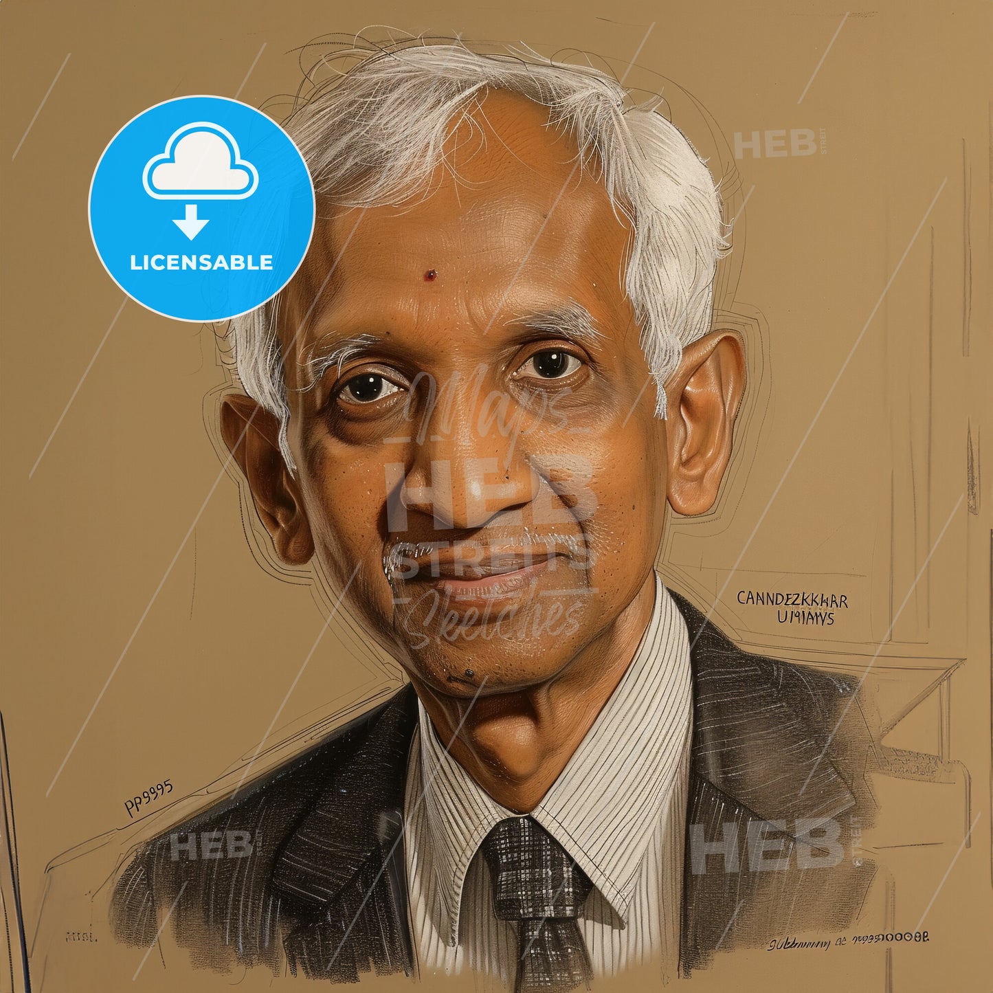 Subrahmanyan Chandrasekhar, 1910 - 1995, Indian-American astrophysicist - A Man In A Suit